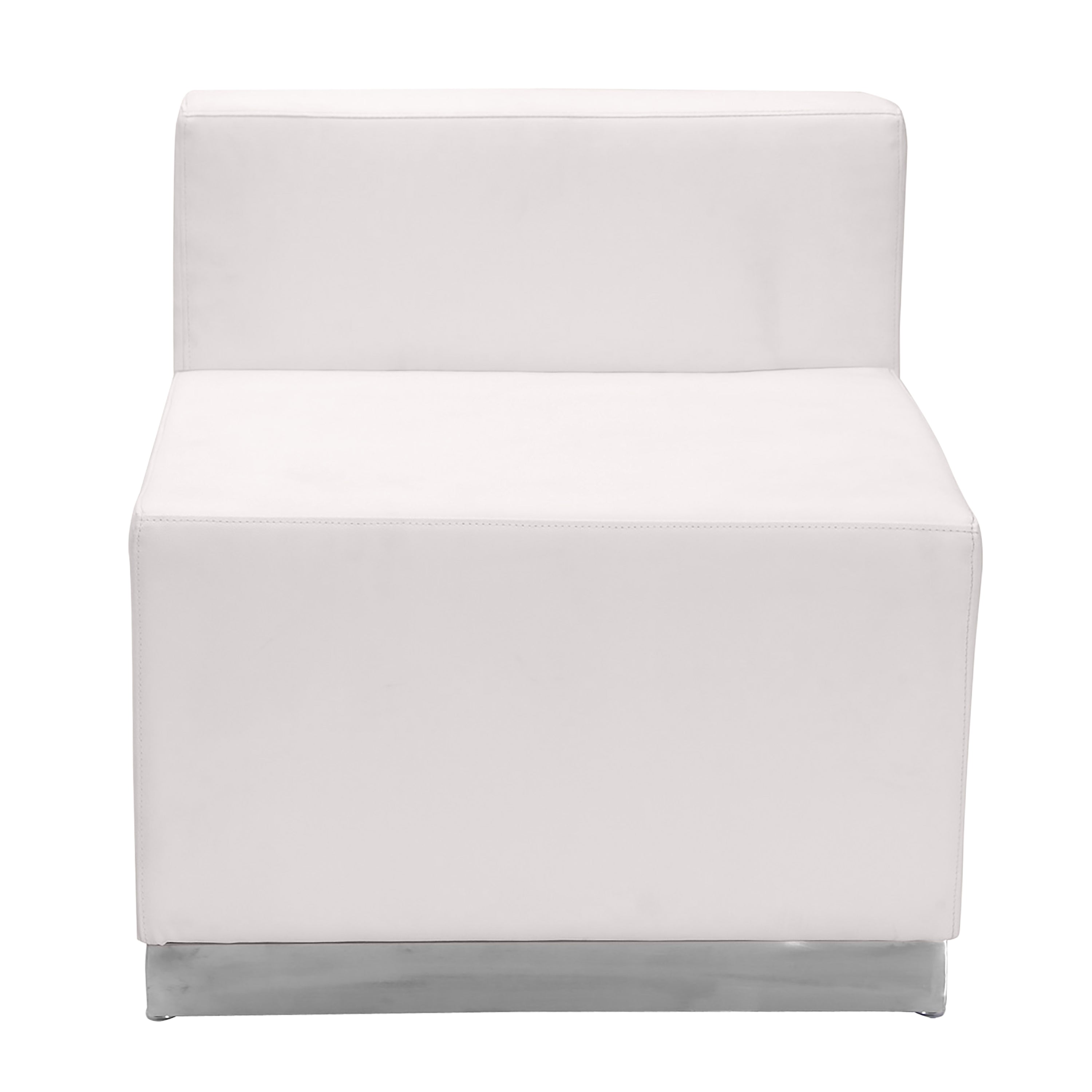 HERCULES Alon Series Melrose White LeatherSoft Reception Configuration, 10 Pieces