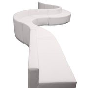 HERCULES Alon Series Melrose White LeatherSoft Reception Configuration, 9 Pieces