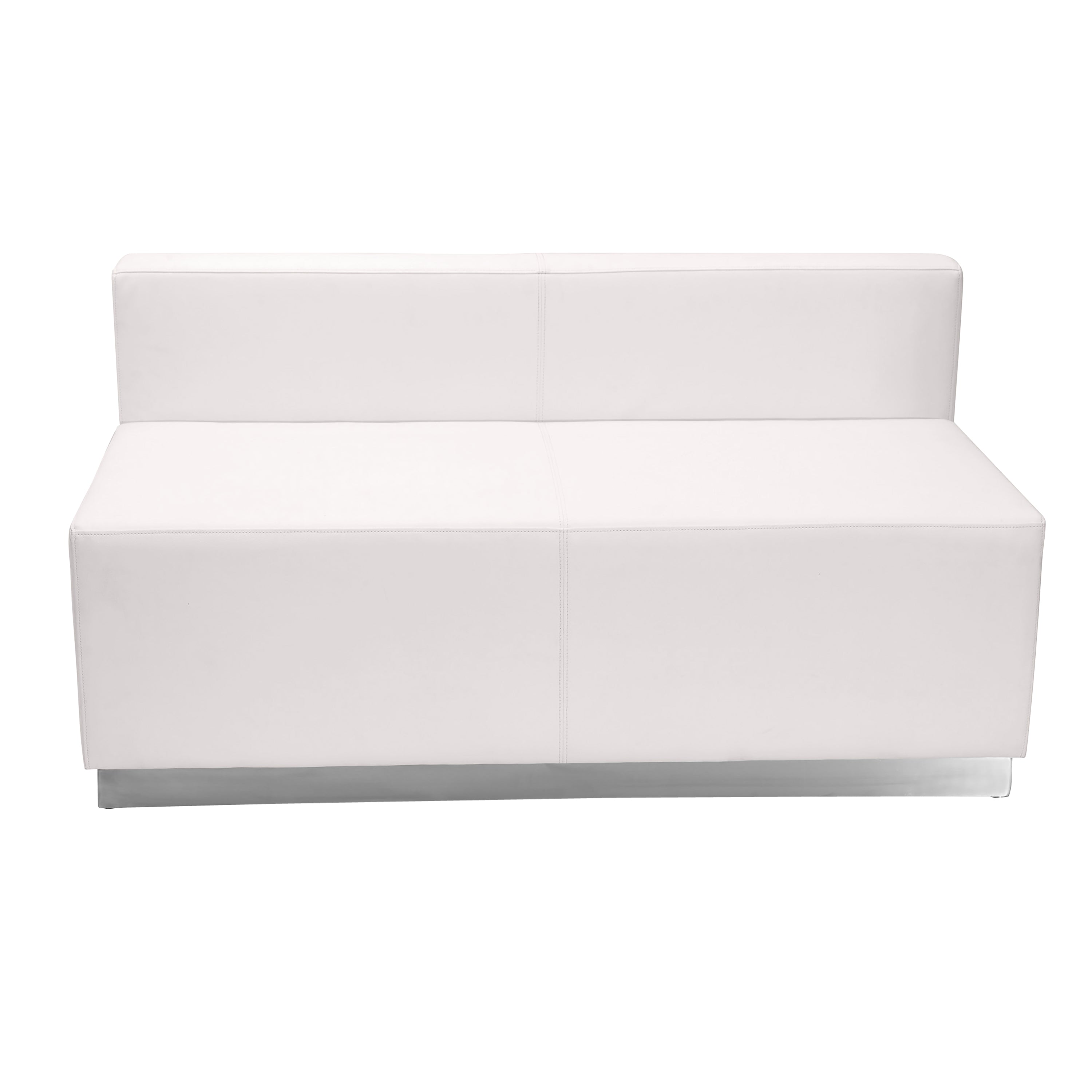 HERCULES Alon Series Melrose White LeatherSoft Reception Configuration, 10 Pieces