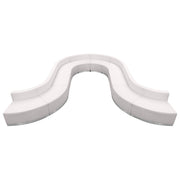 HERCULES Alon Series Melrose White LeatherSoft Reception Configuration, 10 Pieces
