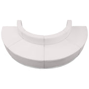 HERCULES Alon Series Melrose White LeatherSoft Reception Configuration, 4 Pieces