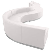 HERCULES Alon Series Melrose White LeatherSoft Reception Configuration, 9 Pieces