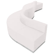HERCULES Alon Series Melrose White LeatherSoft Reception Configuration, 6 Pieces