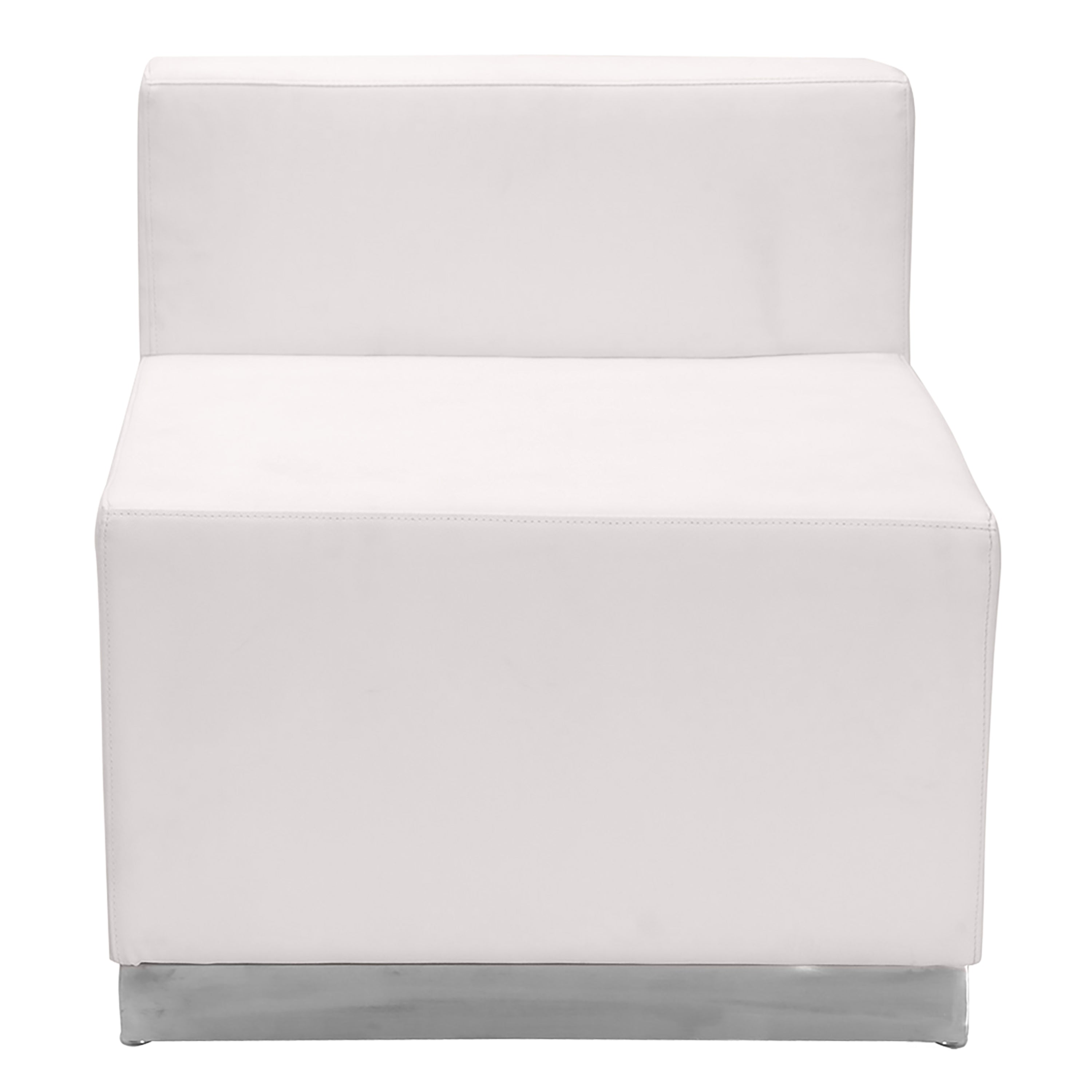 HERCULES Alon Series Melrose White LeatherSoft Reception Configuration, 6 Pieces