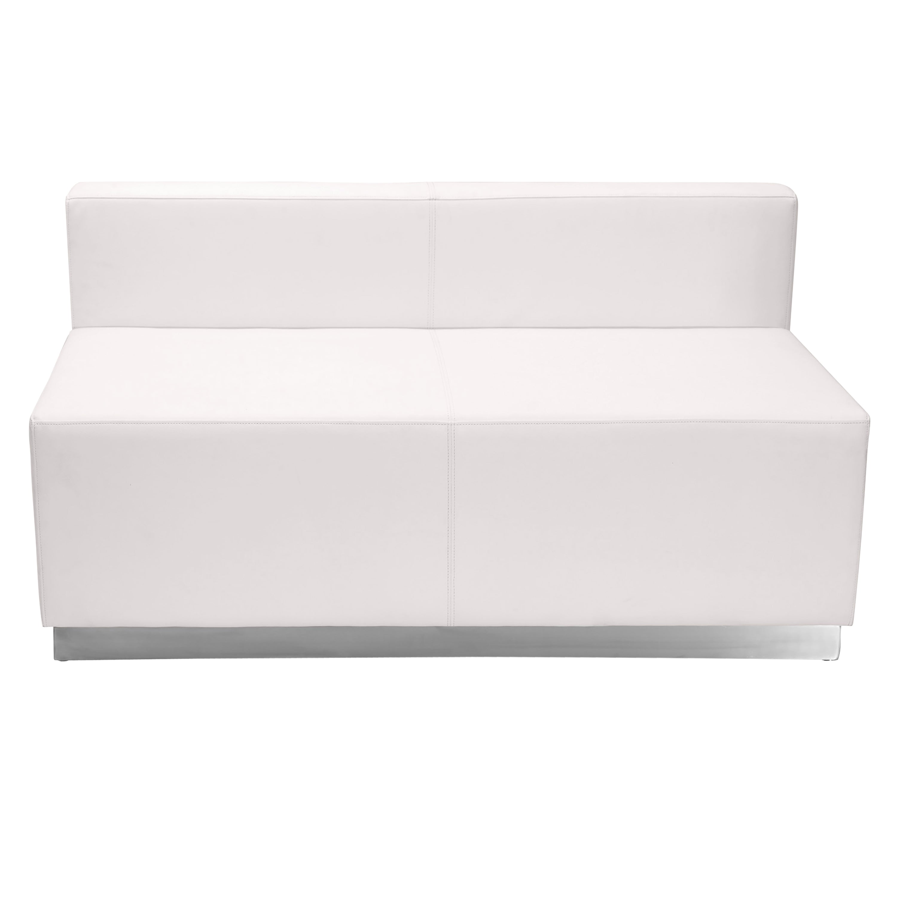 HERCULES Alon Series Melrose White LeatherSoft Reception Configuration, 6 Pieces