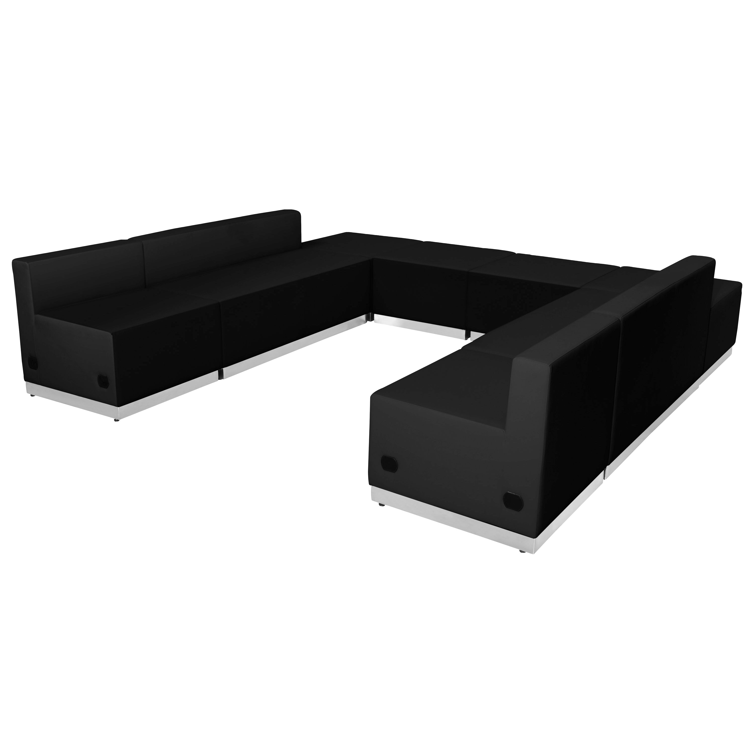 HERCULES Alon Series Black LeatherSoft Reception Configuration, 8 Pieces