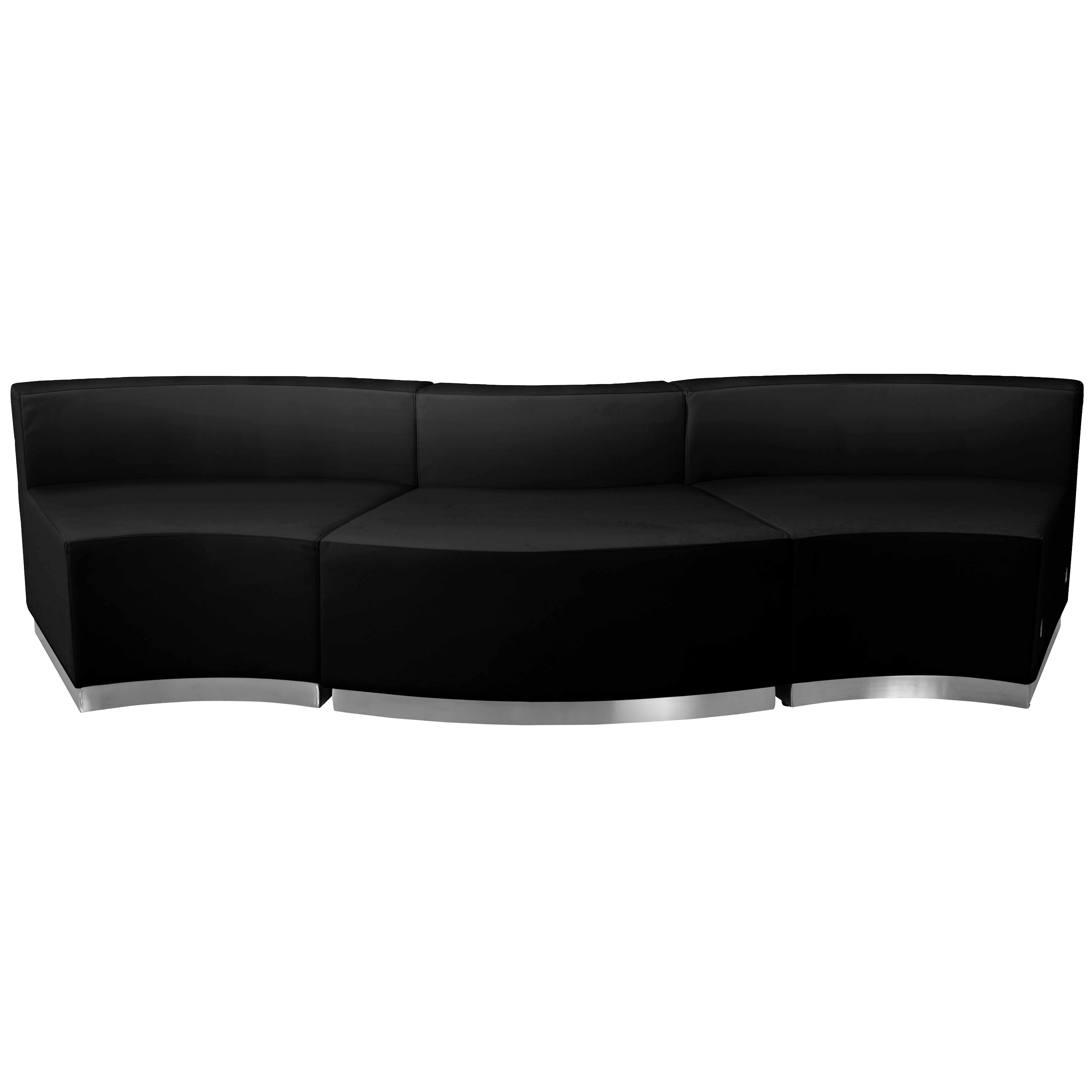 HERCULES Alon Series Black LeatherSoft Reception Configuration, 3 Pieces