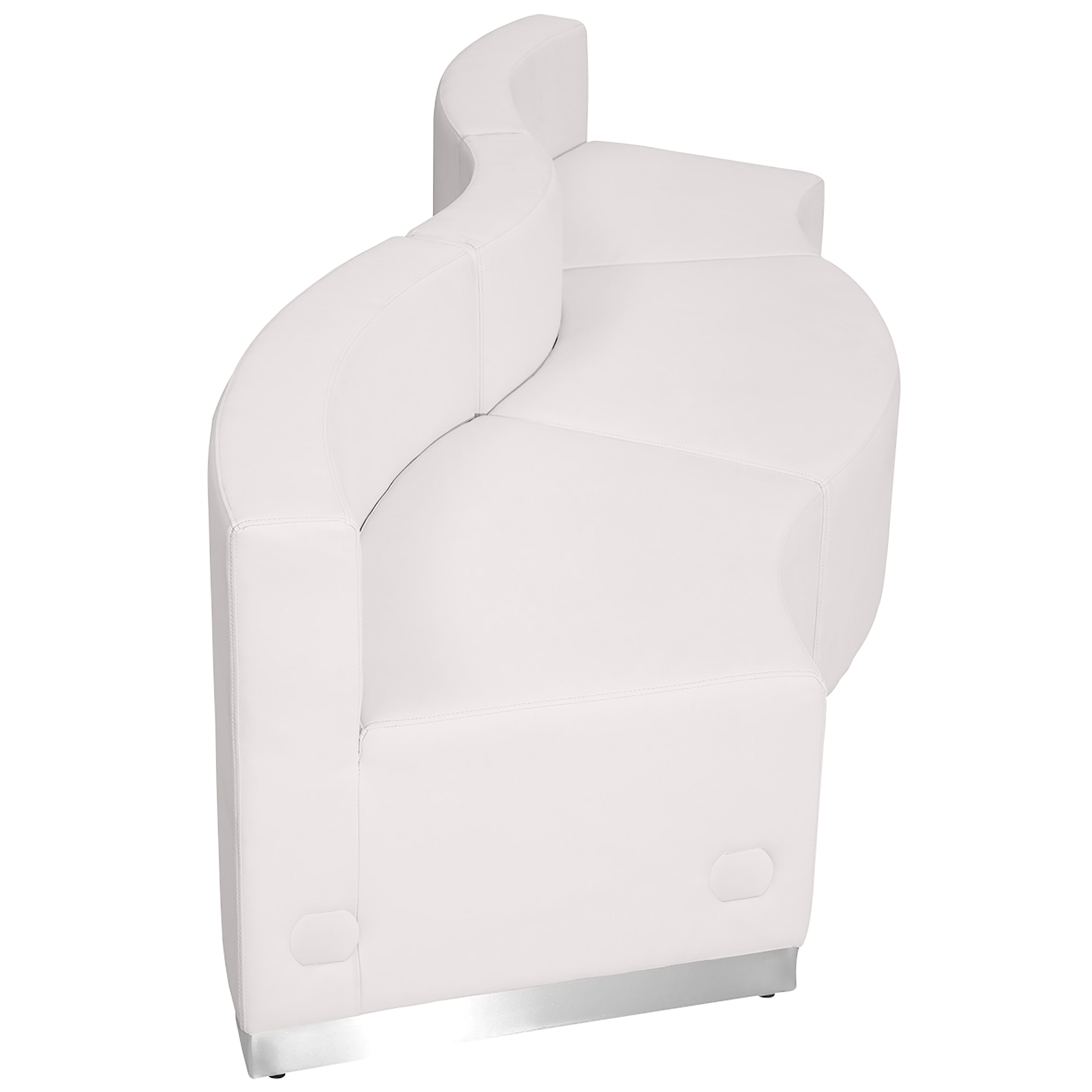 HERCULES Alon Series Melrose White LeatherSoft Reception Configuration, 3 Pieces