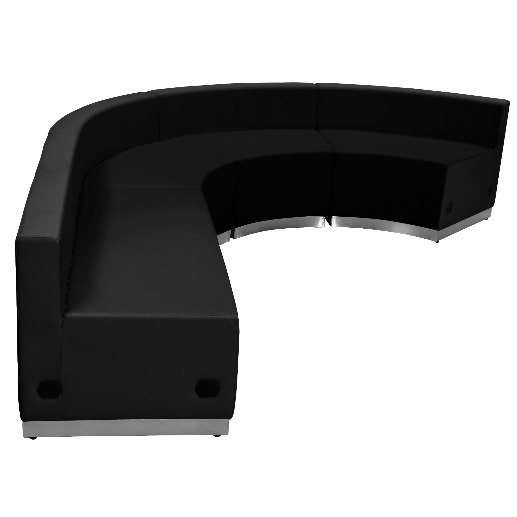 HERCULES Alon Series Black LeatherSoft Reception Configuration, 4 Pieces