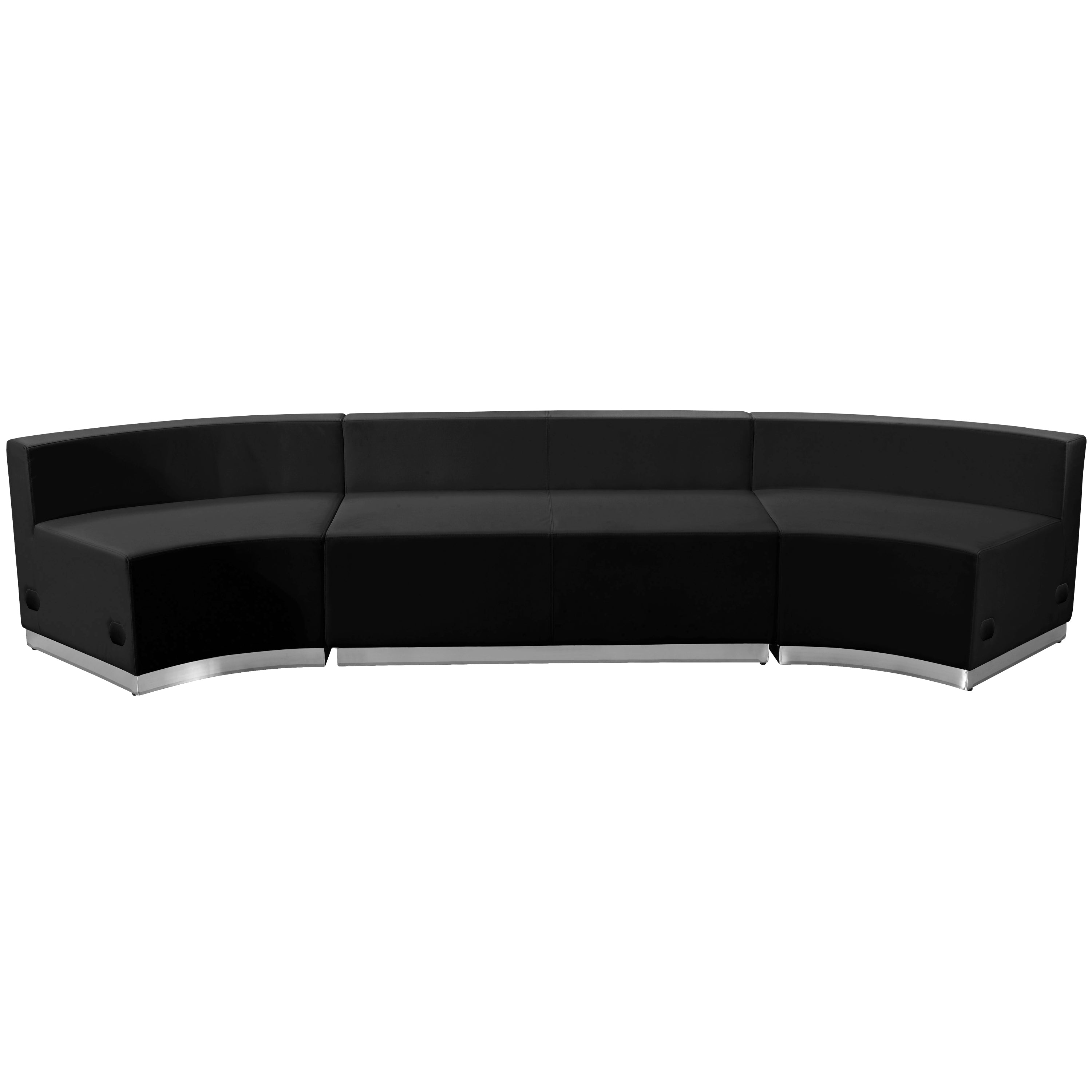 HERCULES Alon Series Black LeatherSoft Reception Configuration, 3 Pieces