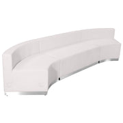 HERCULES Alon Series Melrose White LeatherSoft Reception Configuration, 3 Pieces
