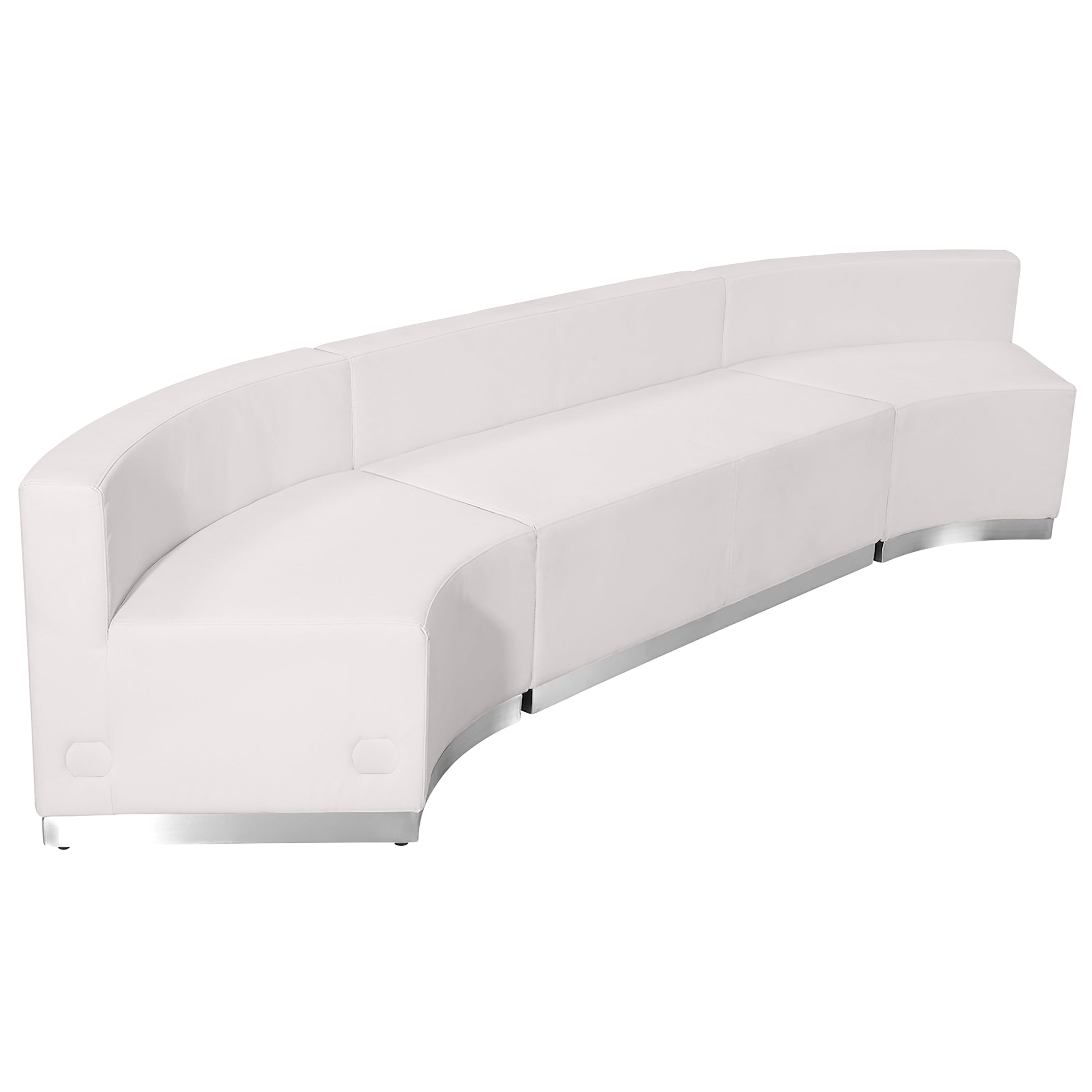 HERCULES Alon Series Melrose White LeatherSoft Reception Configuration, 3 Pieces