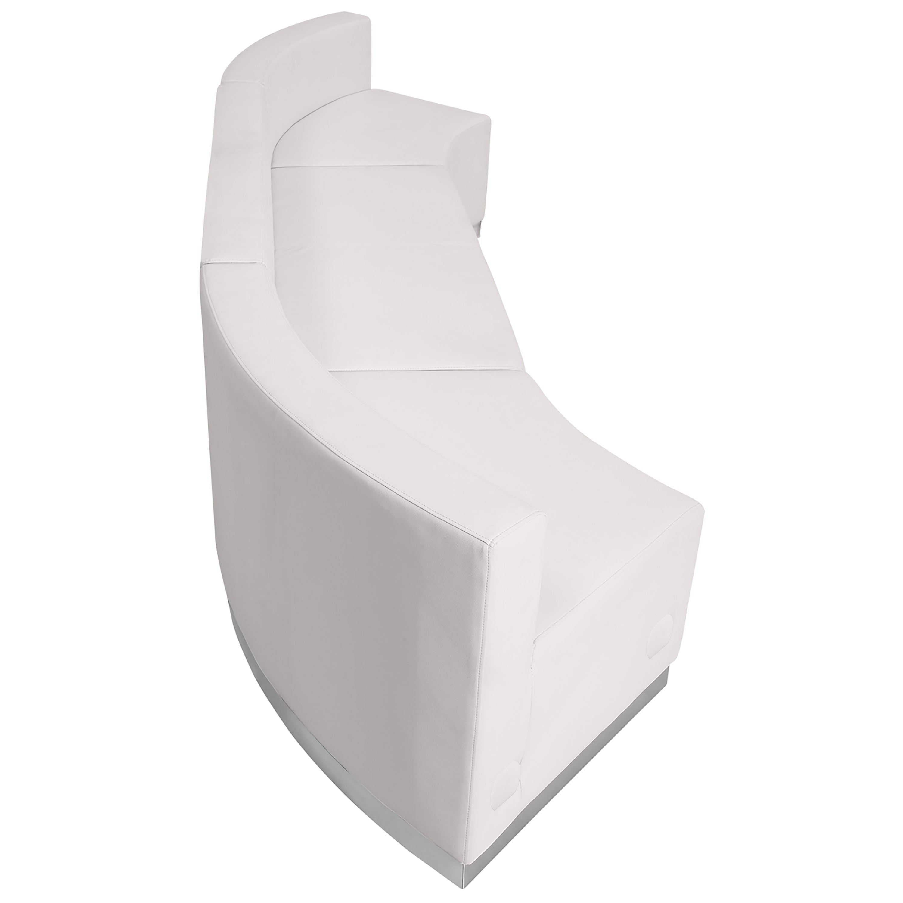 HERCULES Alon Series Melrose White LeatherSoft Reception Configuration, 3 Pieces