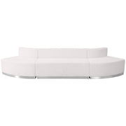 HERCULES Alon Series Melrose White LeatherSoft Reception Configuration, 3 Pieces