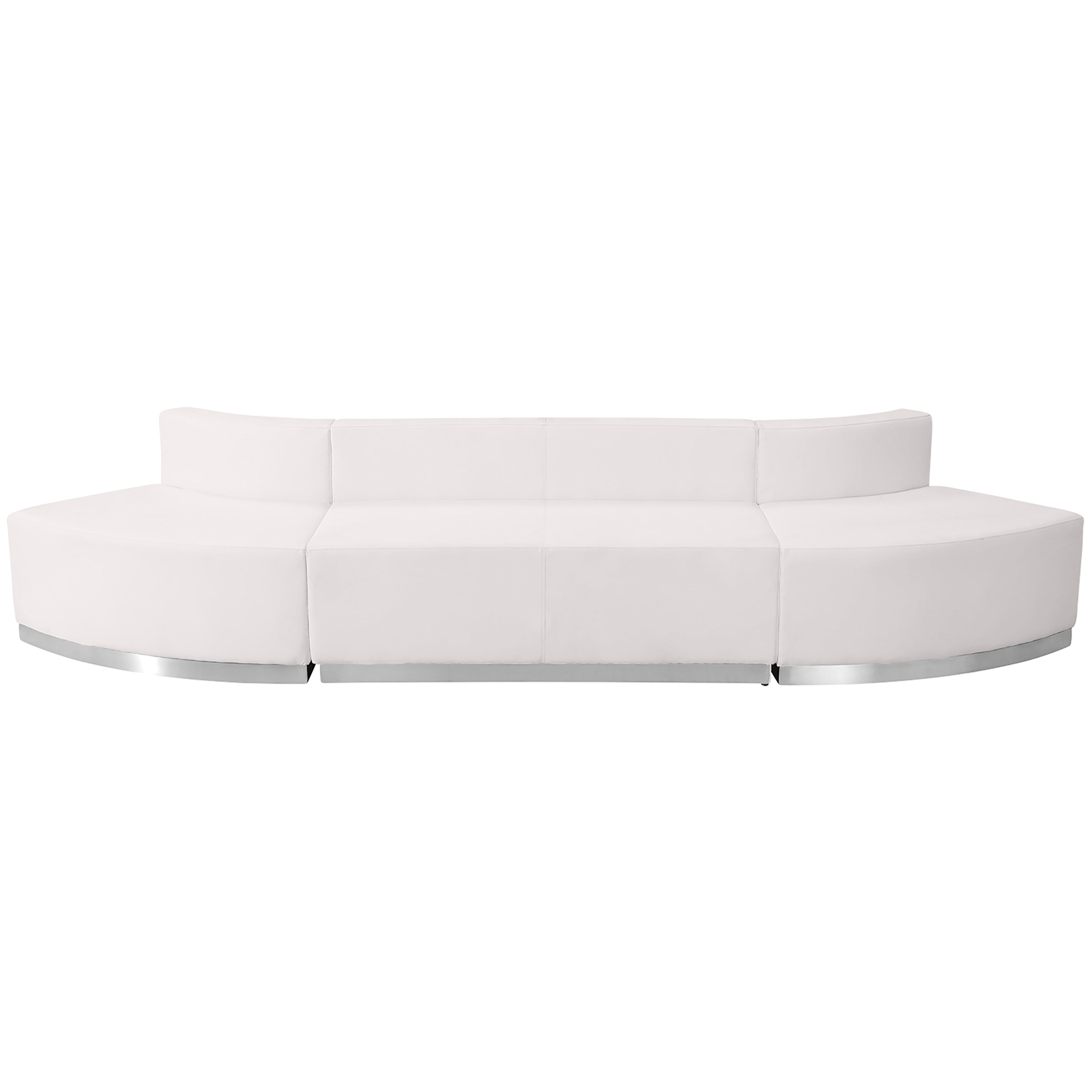 HERCULES Alon Series Melrose White LeatherSoft Reception Configuration, 3 Pieces
