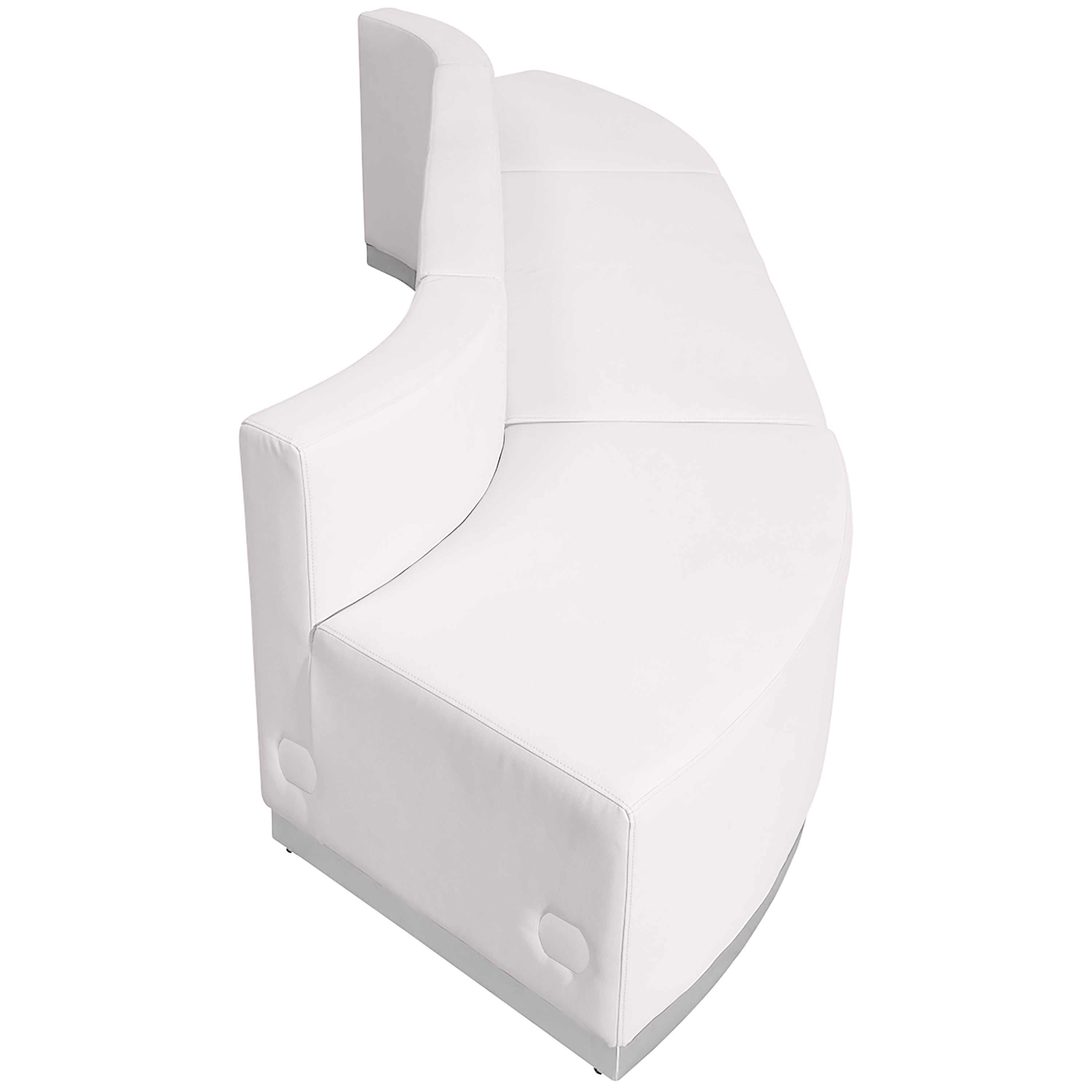HERCULES Alon Series Melrose White LeatherSoft Reception Configuration, 3 Pieces