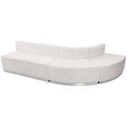 HERCULES Alon Series Melrose White LeatherSoft Reception Configuration, 3 Pieces