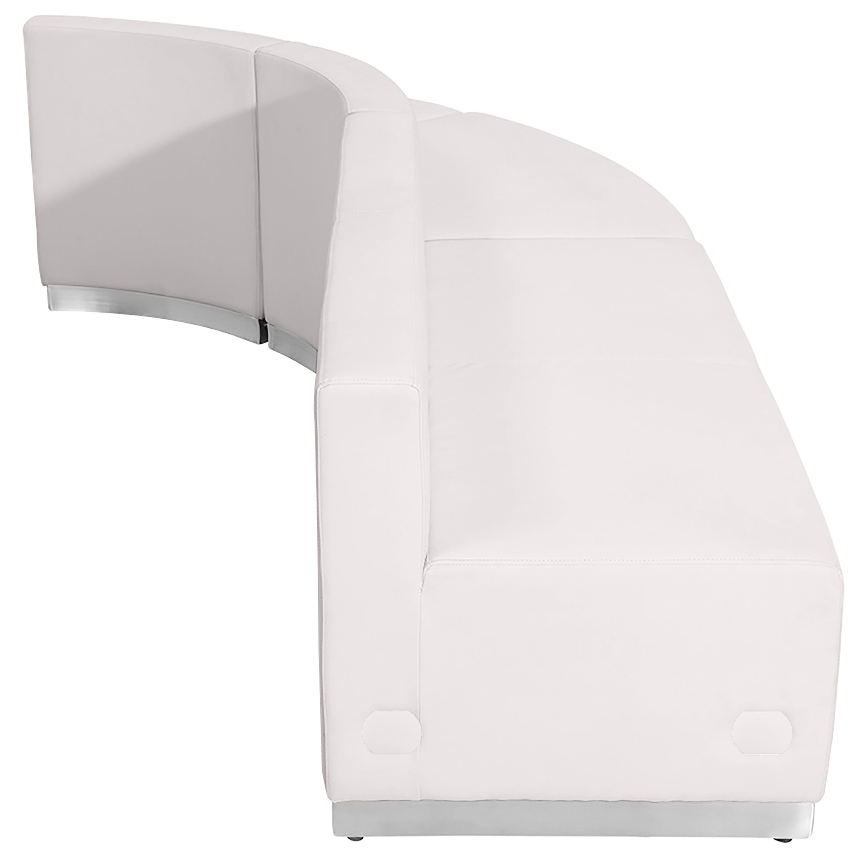 HERCULES Alon Series Melrose White LeatherSoft Reception Configuration, 3 Pieces