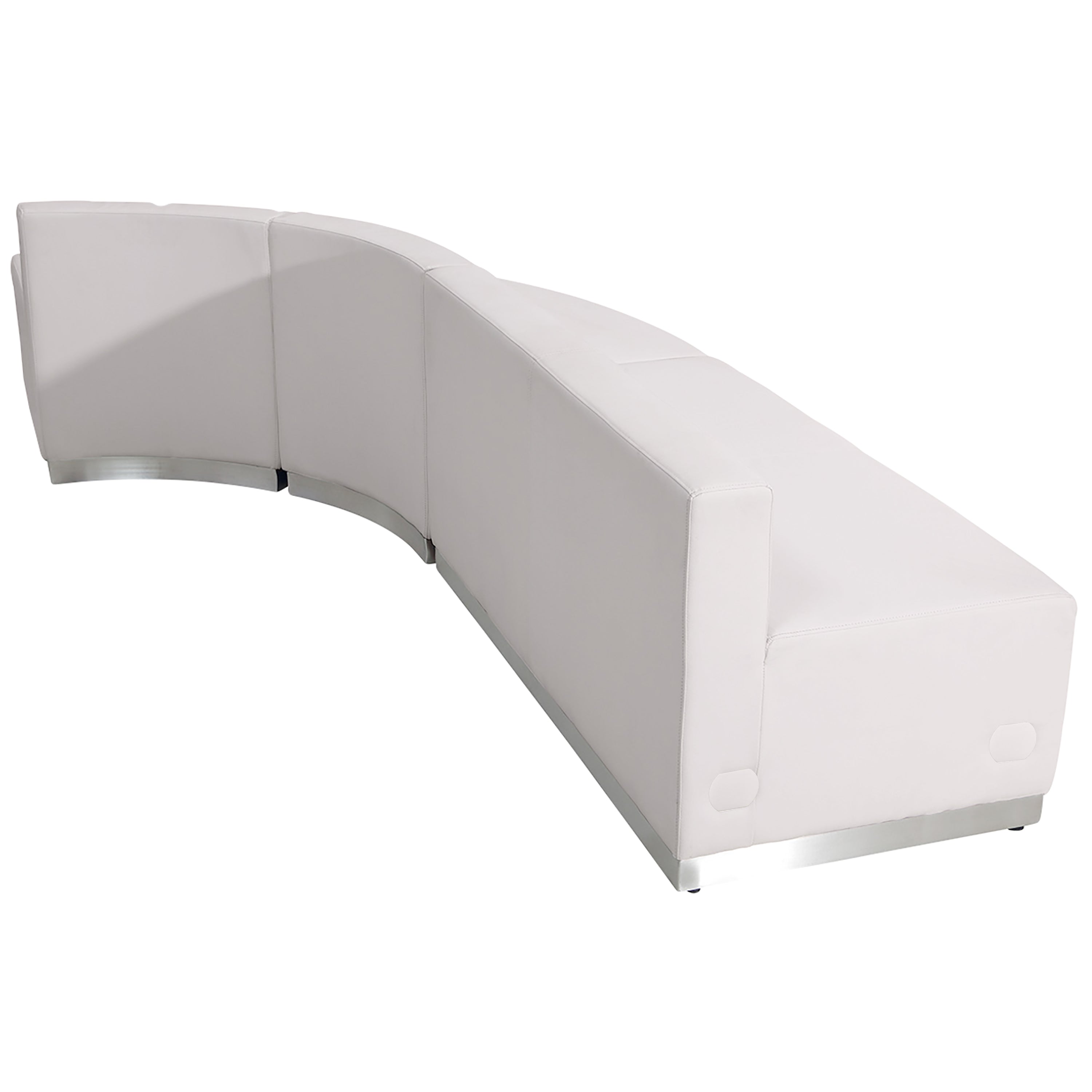 HERCULES Alon Series Melrose White LeatherSoft Reception Configuration, 3 Pieces