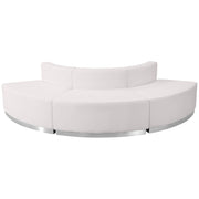 HERCULES Alon Series Melrose White LeatherSoft Reception Configuration, 3 Pieces