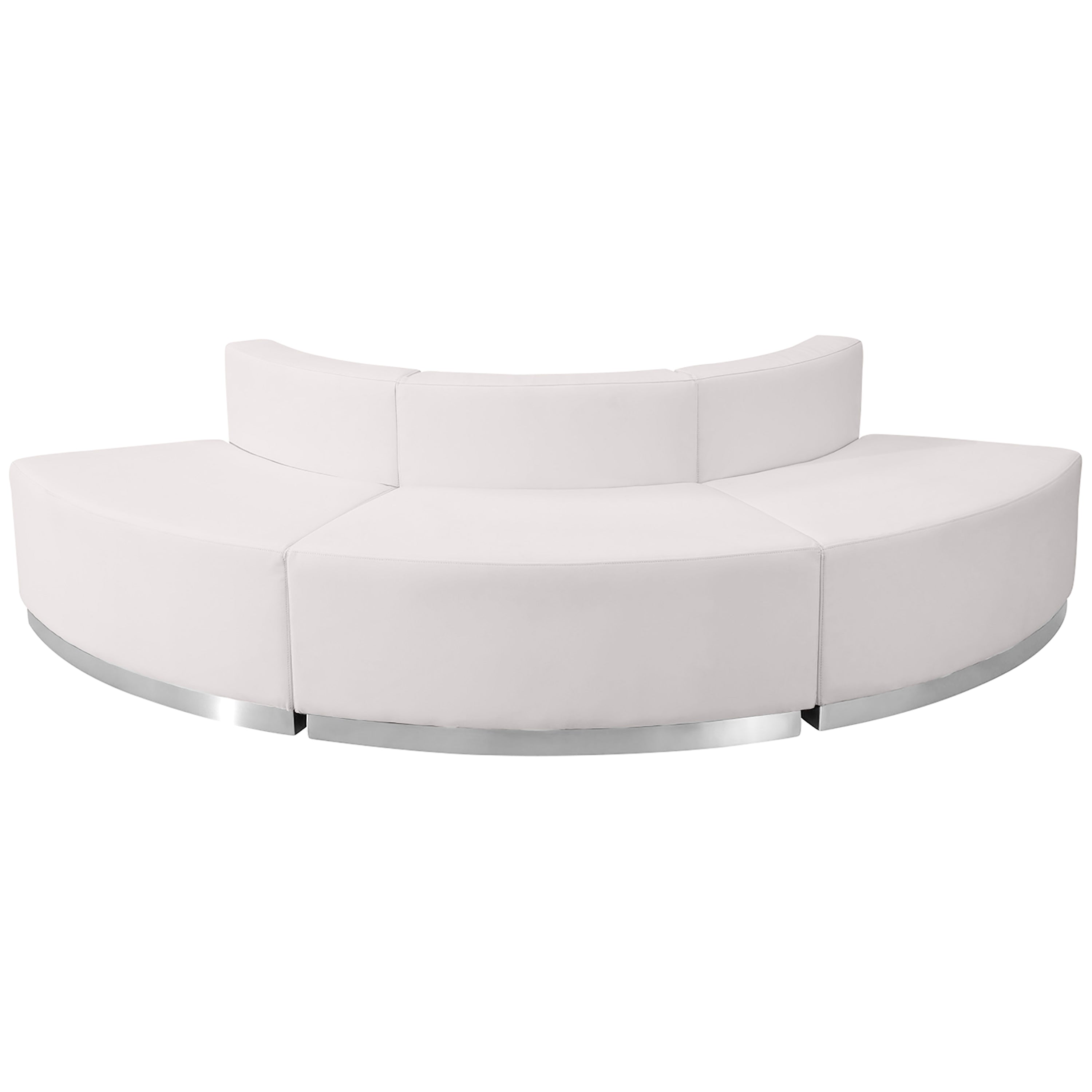 HERCULES Alon Series Melrose White LeatherSoft Reception Configuration, 3 Pieces