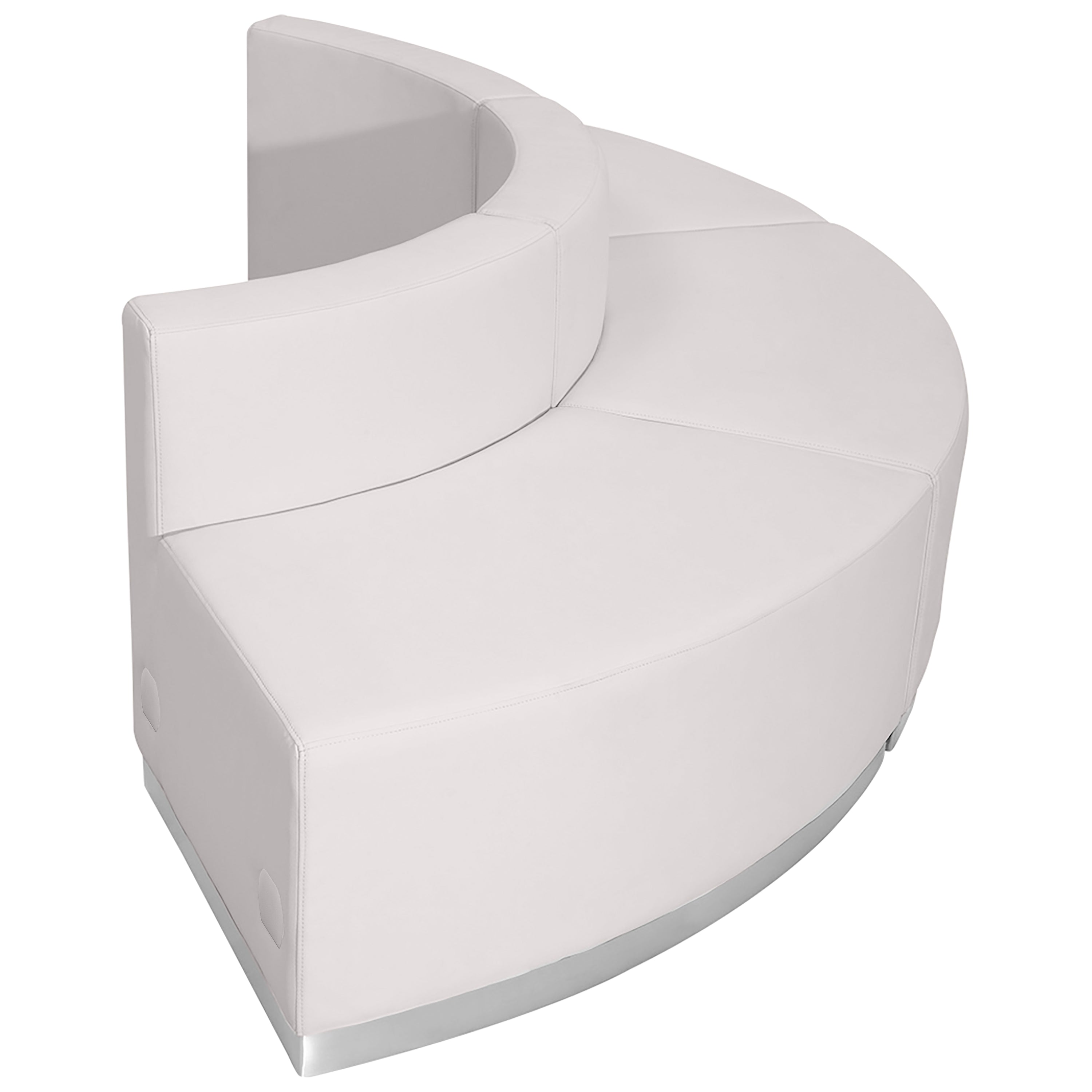 HERCULES Alon Series Melrose White LeatherSoft Reception Configuration, 3 Pieces