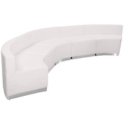 HERCULES Alon Series Melrose White LeatherSoft Reception Configuration, 5 Pieces