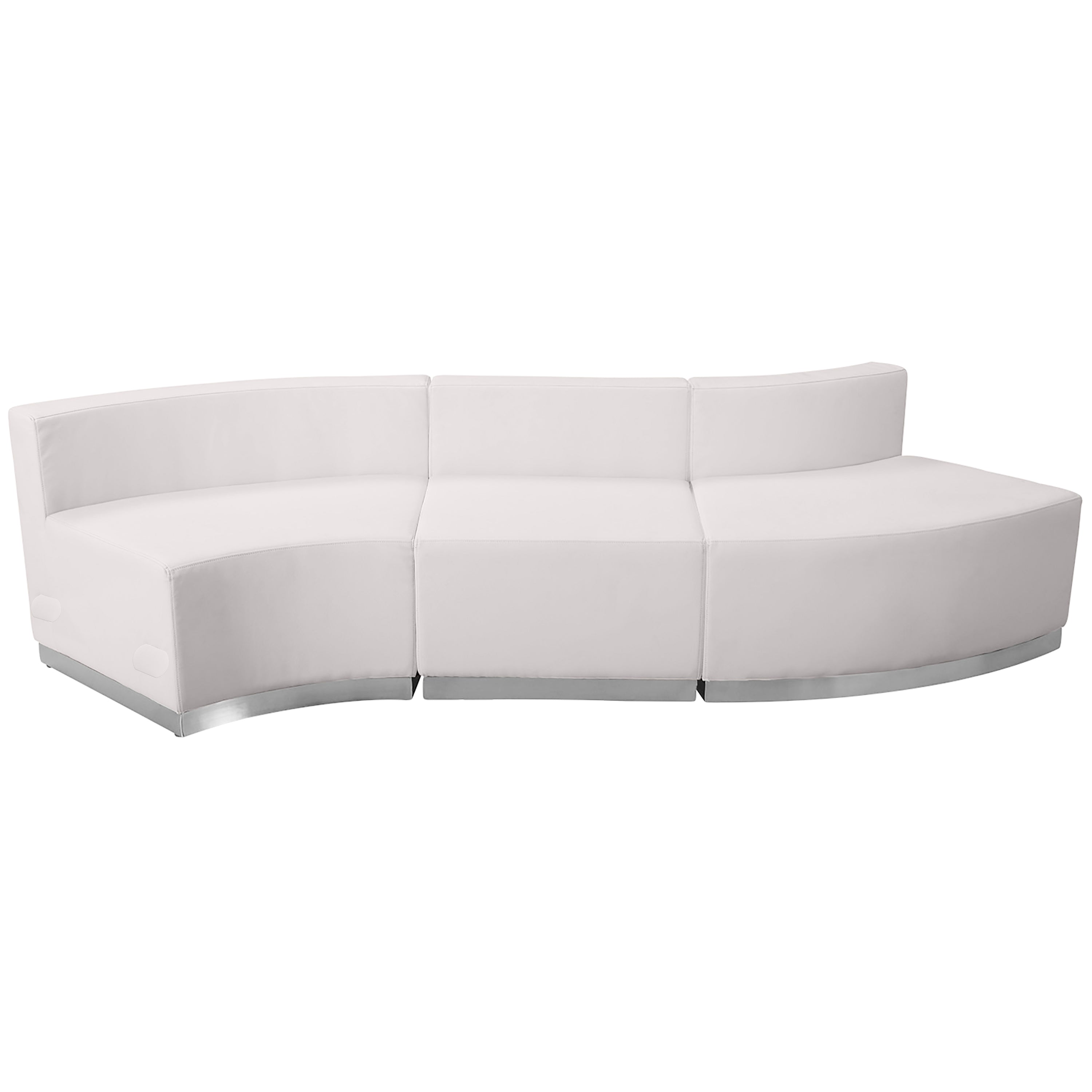 HERCULES Alon Series Melrose White LeatherSoft Reception Configuration, 3 Pieces