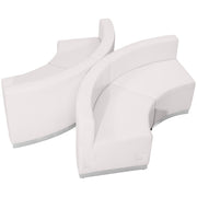 HERCULES Alon Series Melrose White LeatherSoft Reception Configuration, 4 Pieces