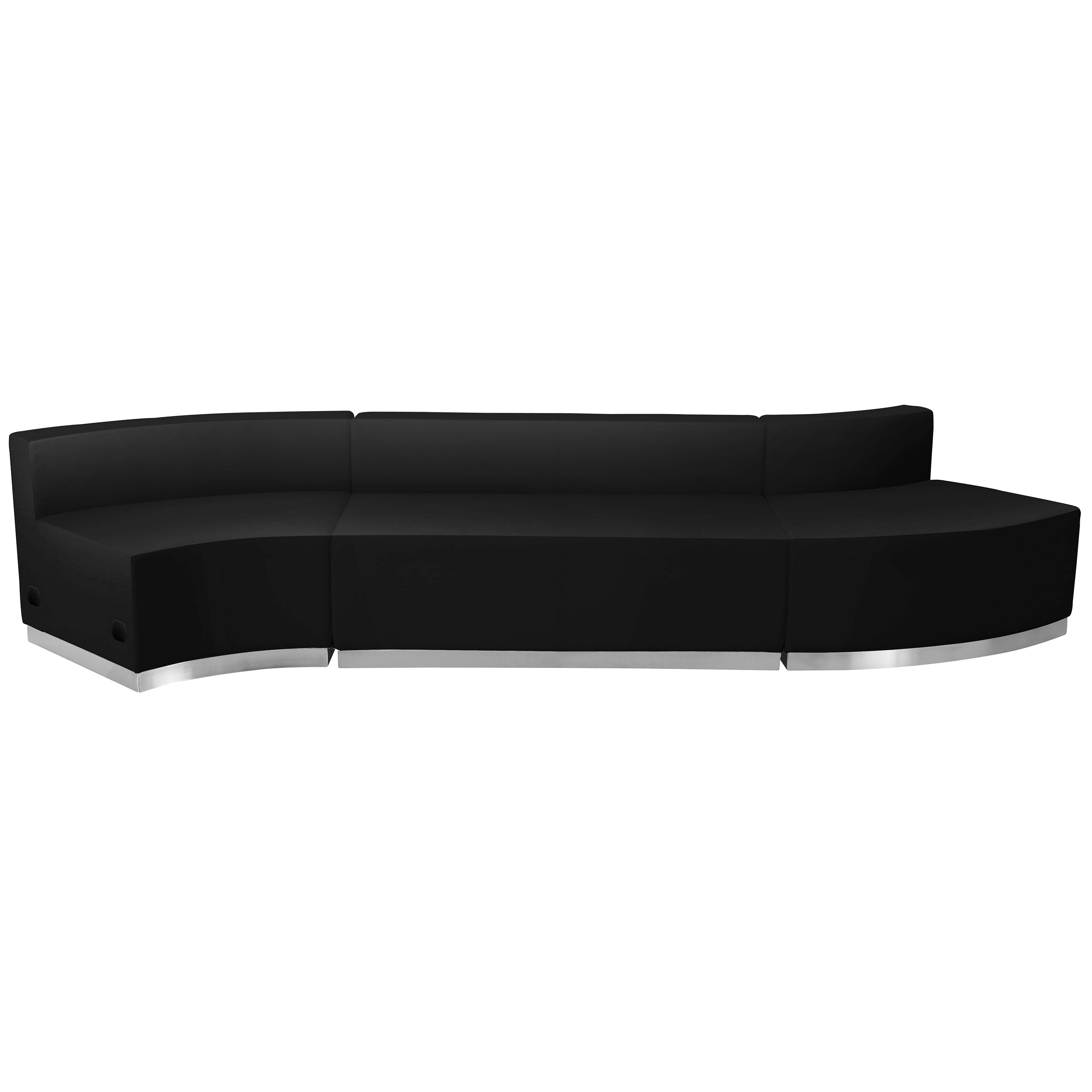 HERCULES Alon Series Black LeatherSoft Reception Configuration, 3 Pieces