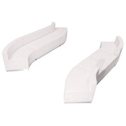 HERCULES Alon Series Melrose White LeatherSoft Reception Configuration, 7 Pieces