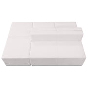 HERCULES Alon Series Melrose White LeatherSoft Reception Configuration, 4 Pieces