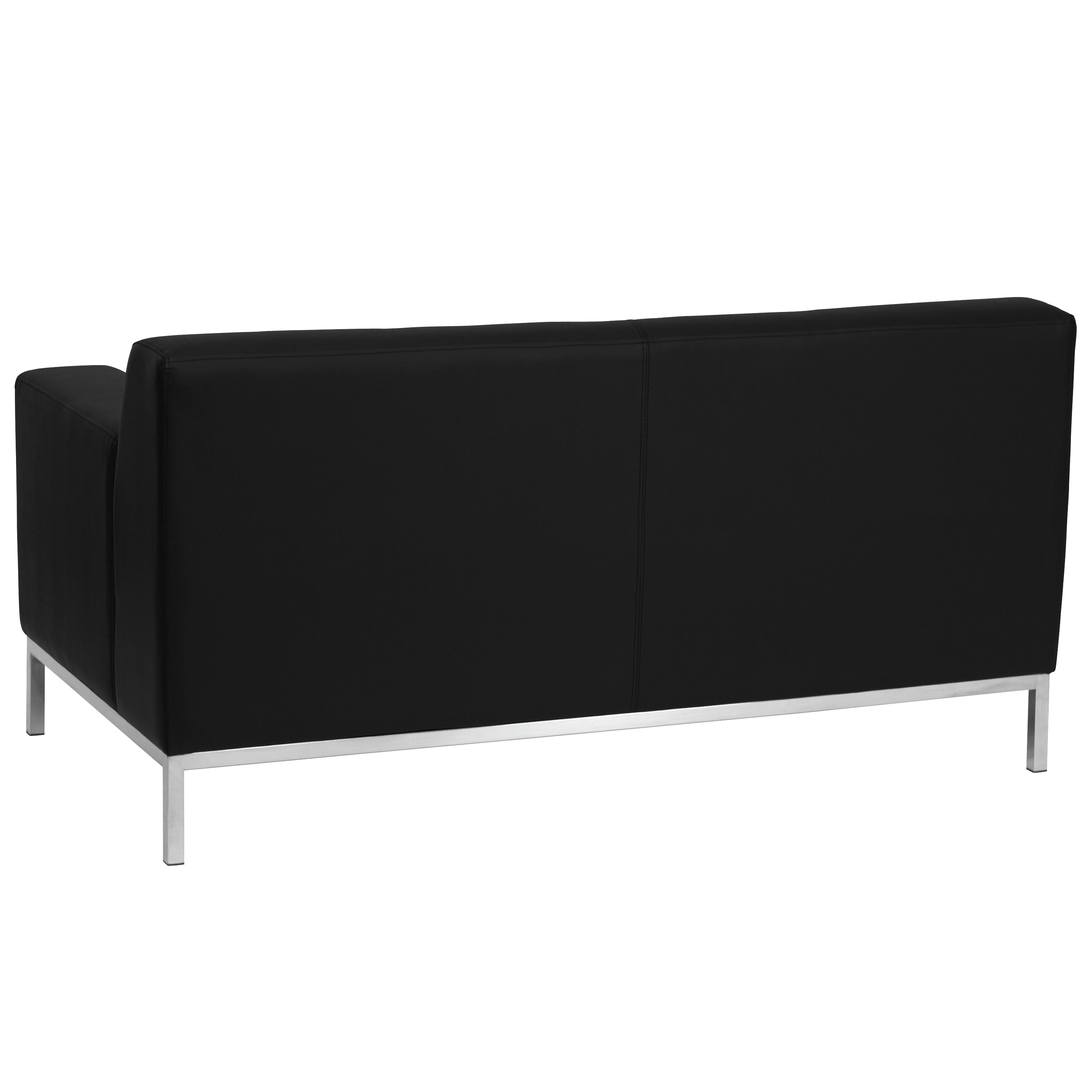 HERCULES Definity Series Contemporary Black LeatherSoft Loveseat