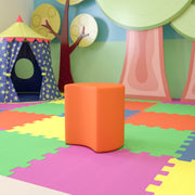Nicholas Soft Seating Flexible Moon for Classrooms and Common Spaces - 18" Seat Height (Orange)