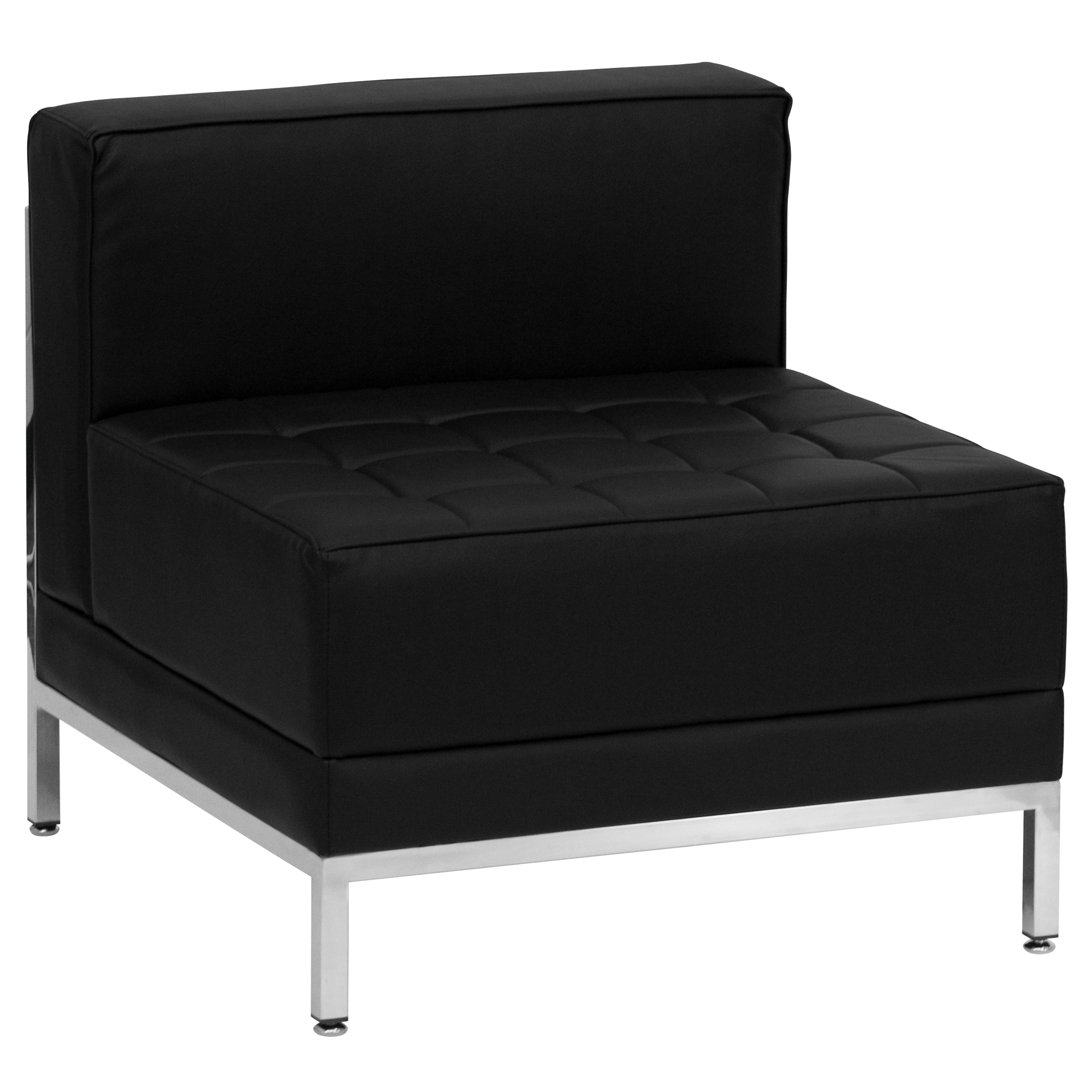 HERCULES Imagination Series Contemporary Black LeatherSoft Middle Chair