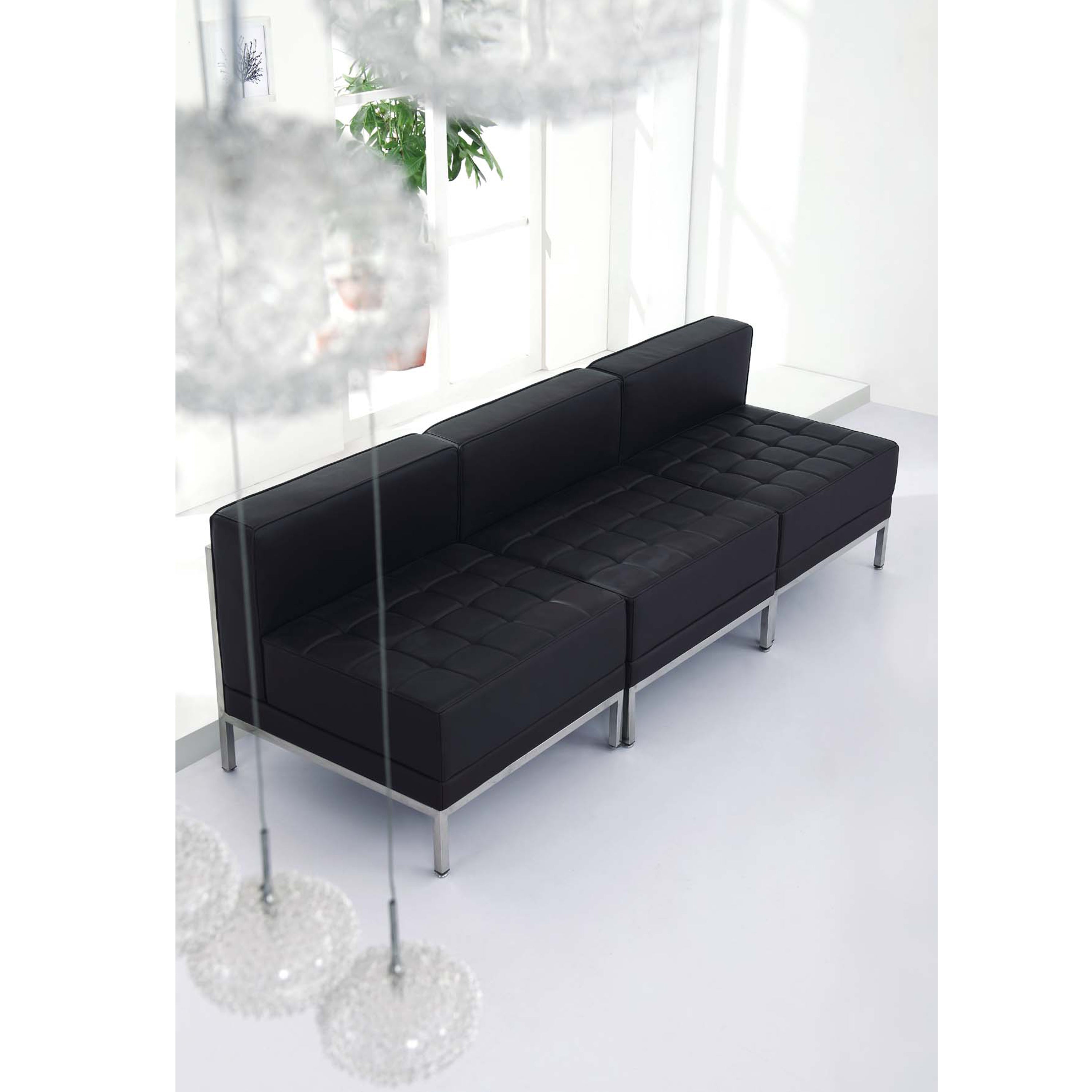 HERCULES Imagination Series Contemporary Black LeatherSoft Middle Chair