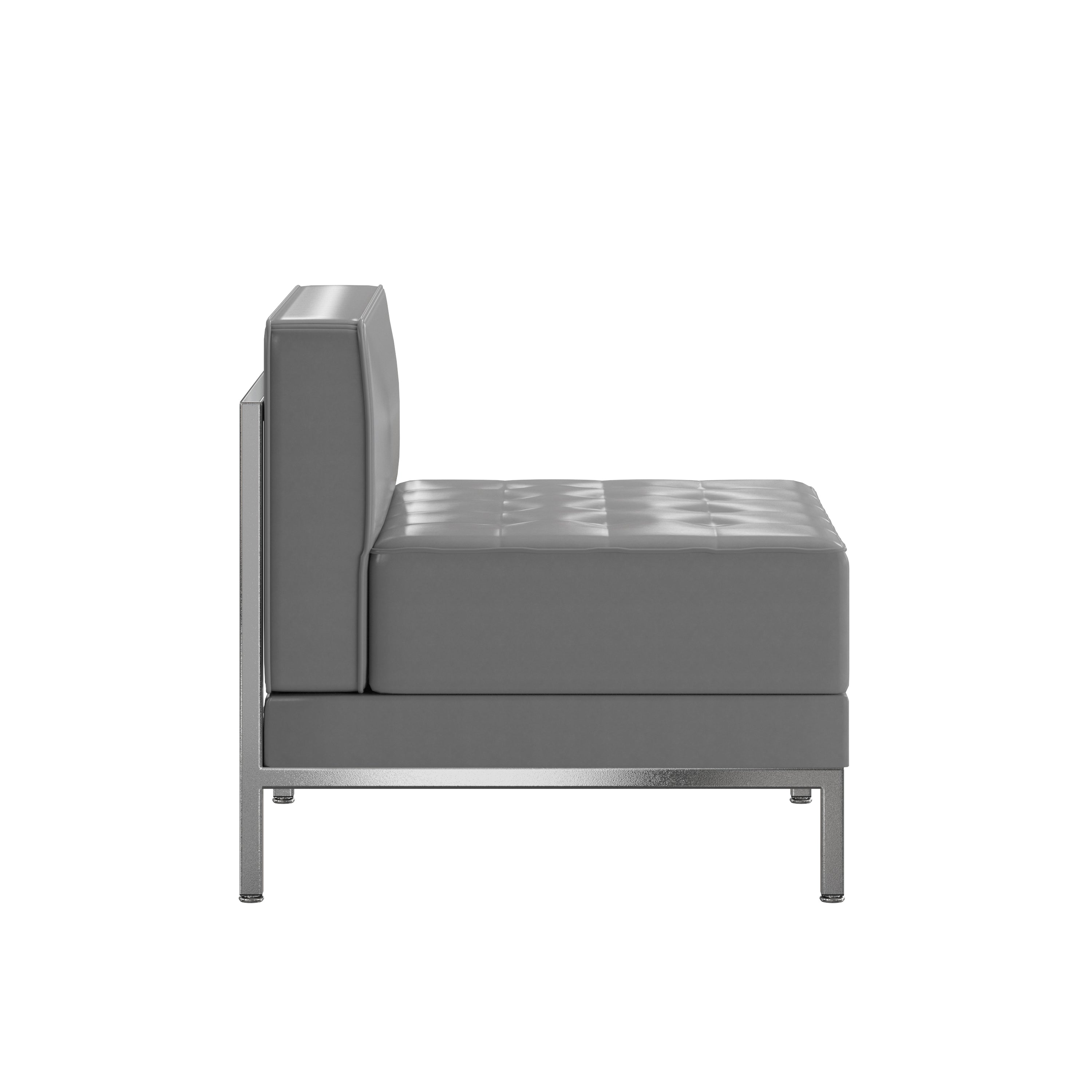 Hercules Imagination Series Contemporary Gray Leathersoft Middle Chair