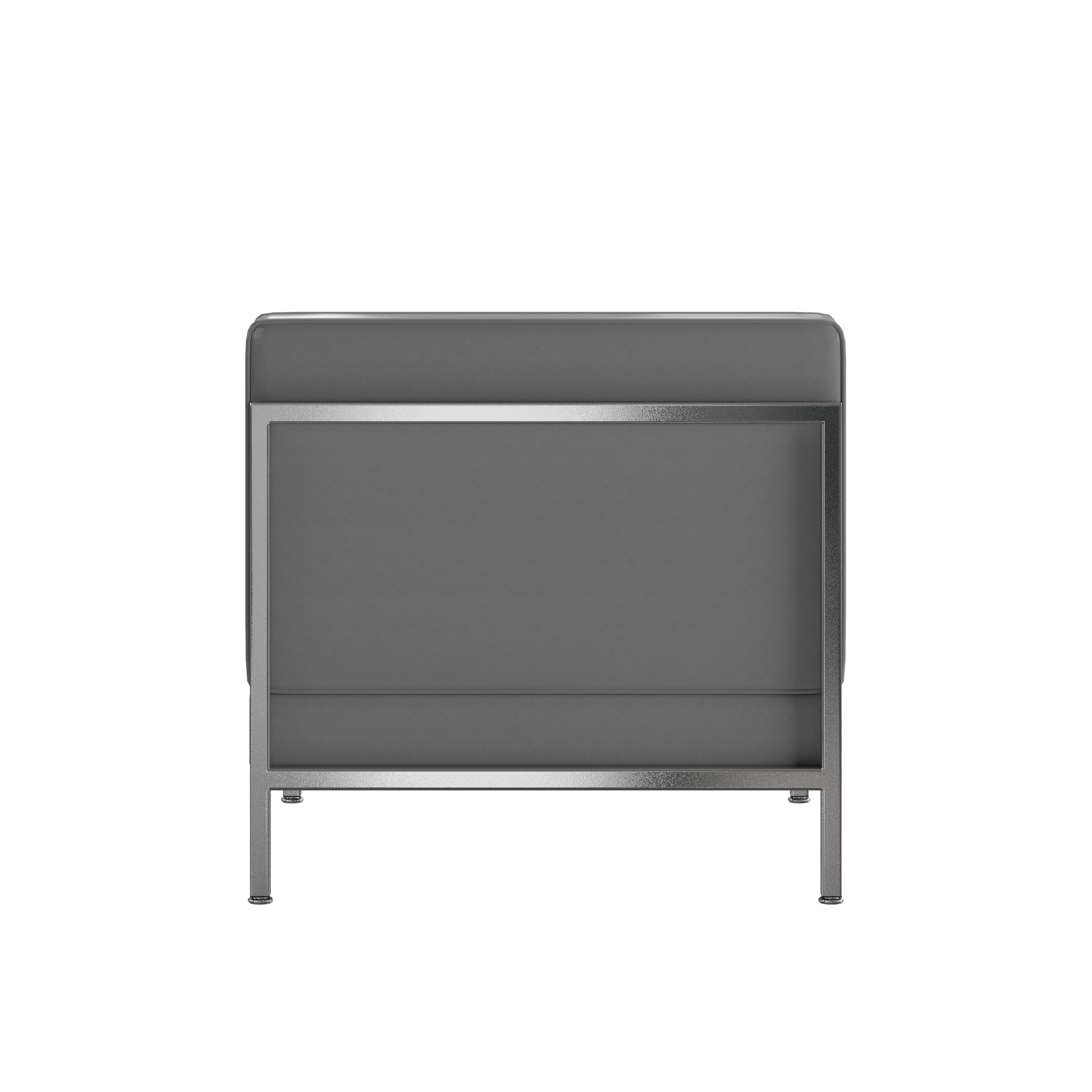 Hercules Imagination Series Contemporary Gray Leathersoft Middle Chair