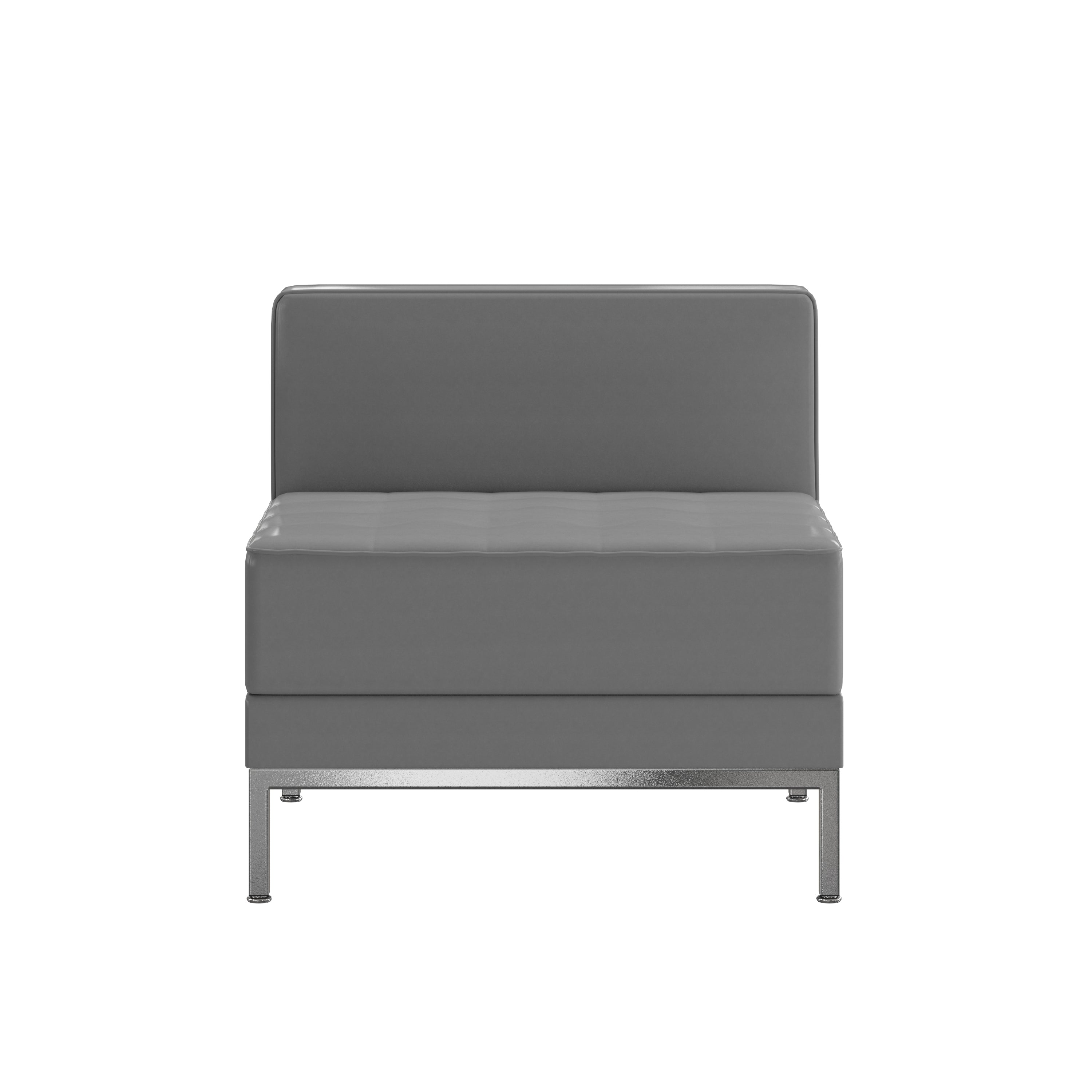 Hercules Imagination Series Contemporary Gray Leathersoft Middle Chair