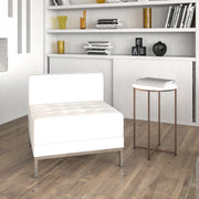 HERCULES Imagination Series Contemporary Melrose White LeatherSoft Middle Chair