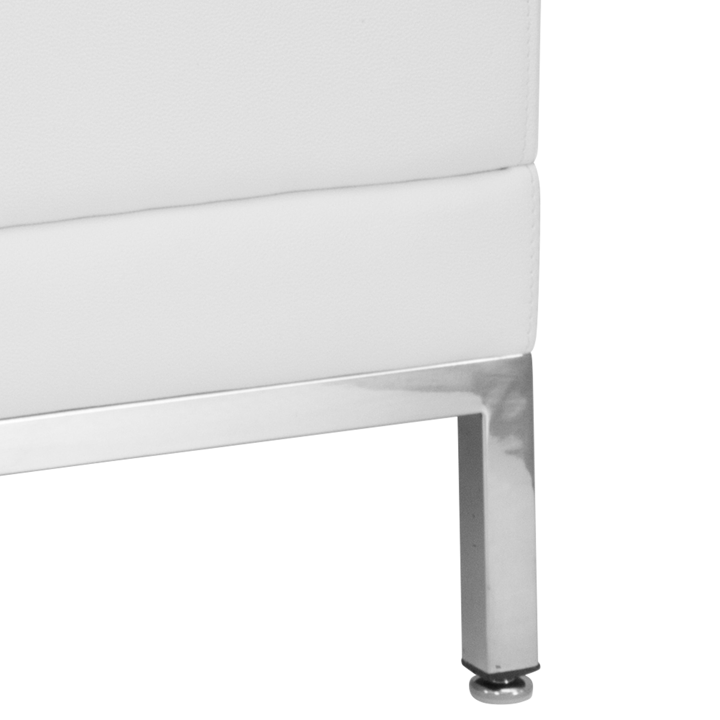HERCULES Imagination Series Contemporary Melrose White LeatherSoft Middle Chair