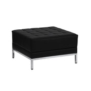 HERCULES Imagination Series Black LeatherSoft Ottoman