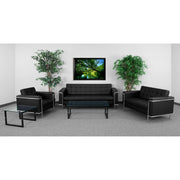 HERCULES Lesley Series Reception Set in Black LeatherSoft