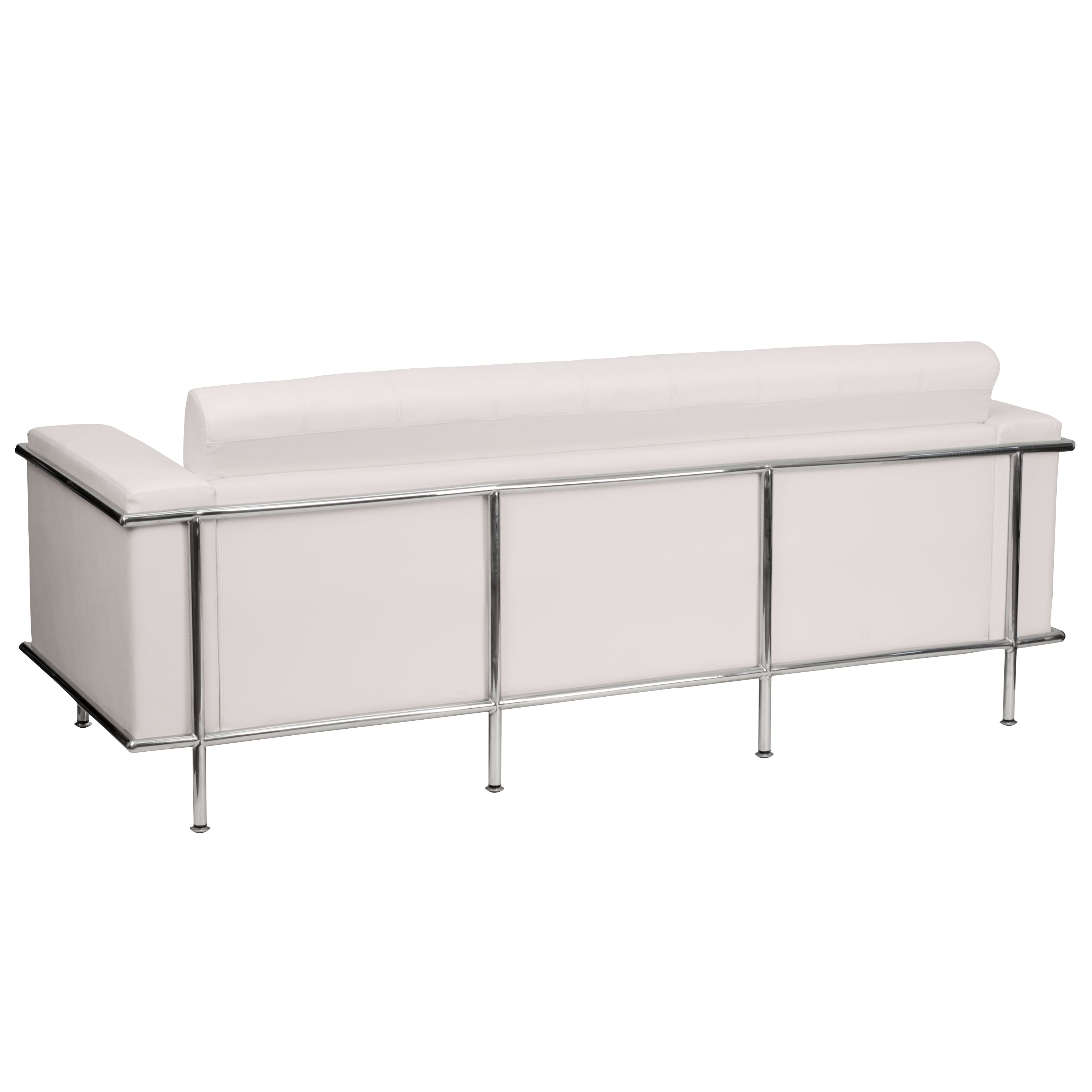 HERCULES Lesley Series Contemporary Melrose White LeatherSoft Sofa with Encasing Frame