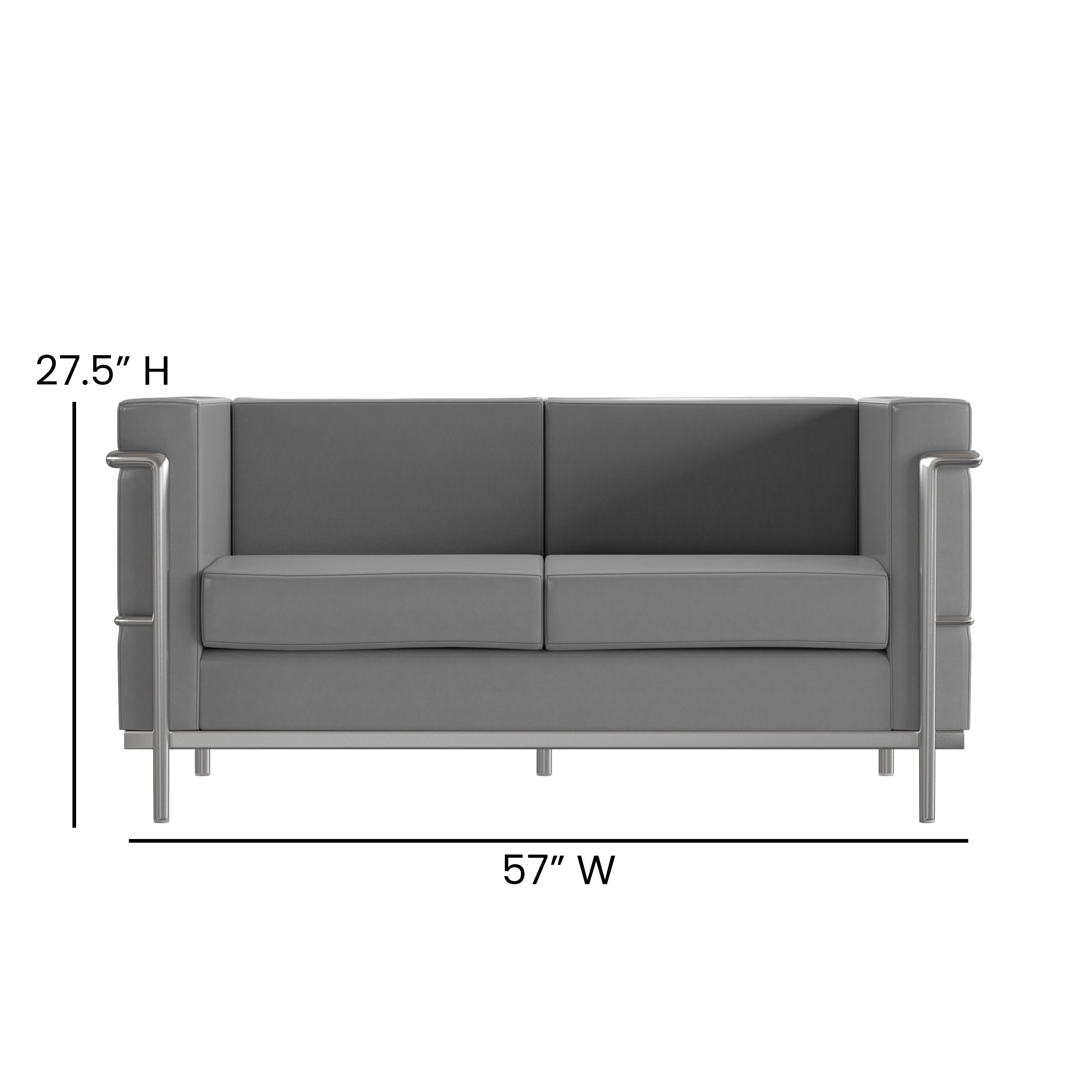 HERCULES Regal Series Reception Set in Gray LeatherSoft