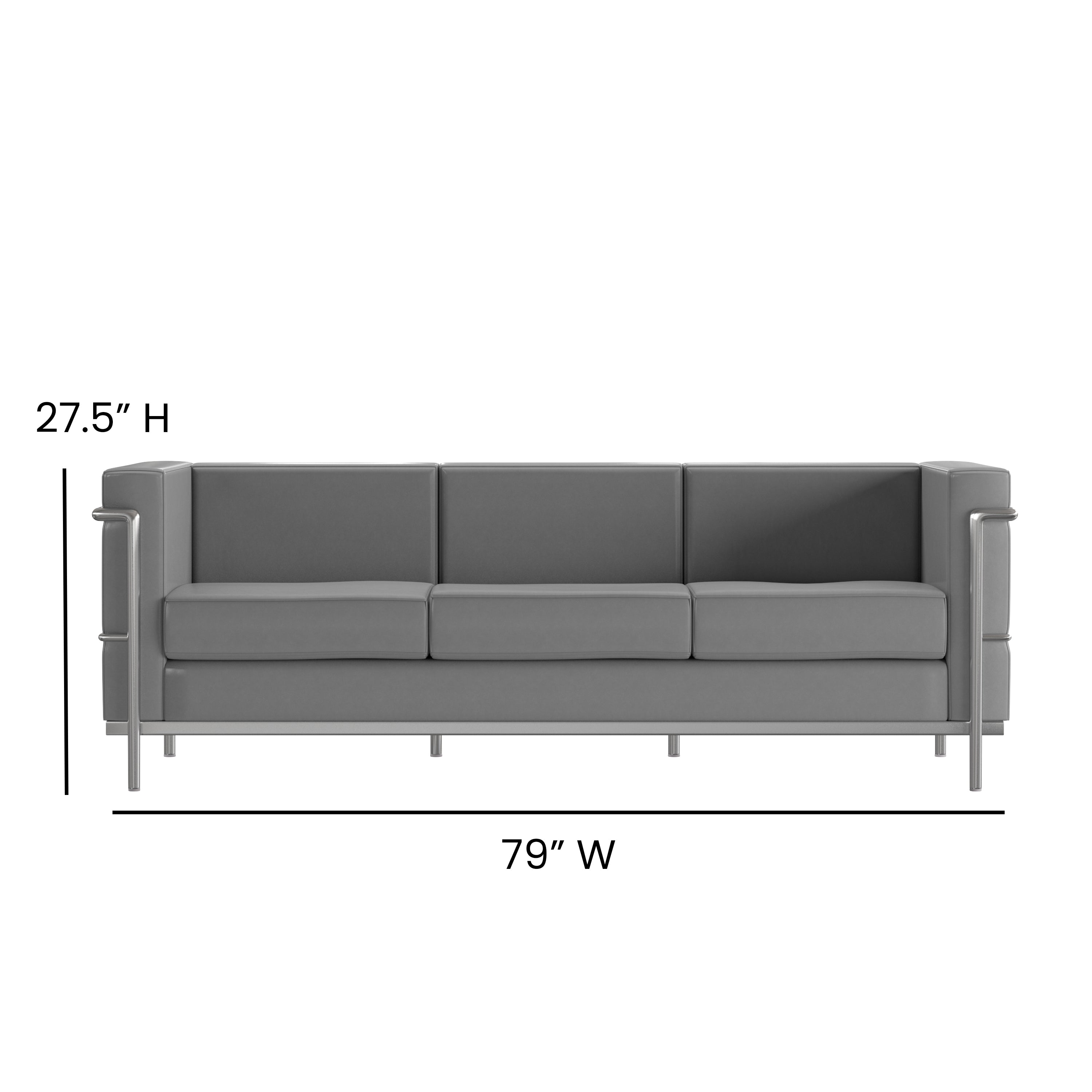 HERCULES Regal Series Reception Set in Gray LeatherSoft