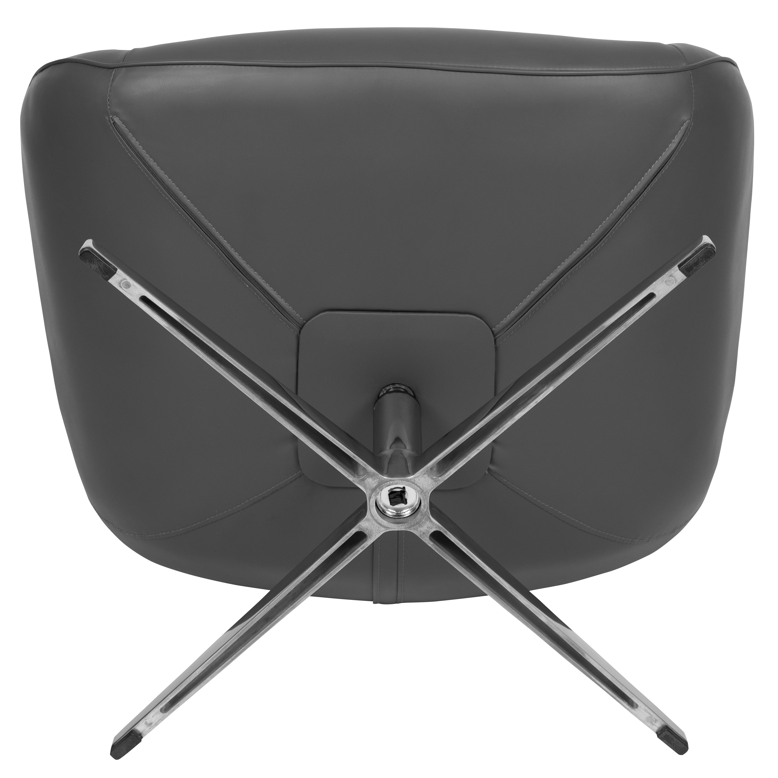 Rally Gray LeatherSoft Swivel Wing Chair