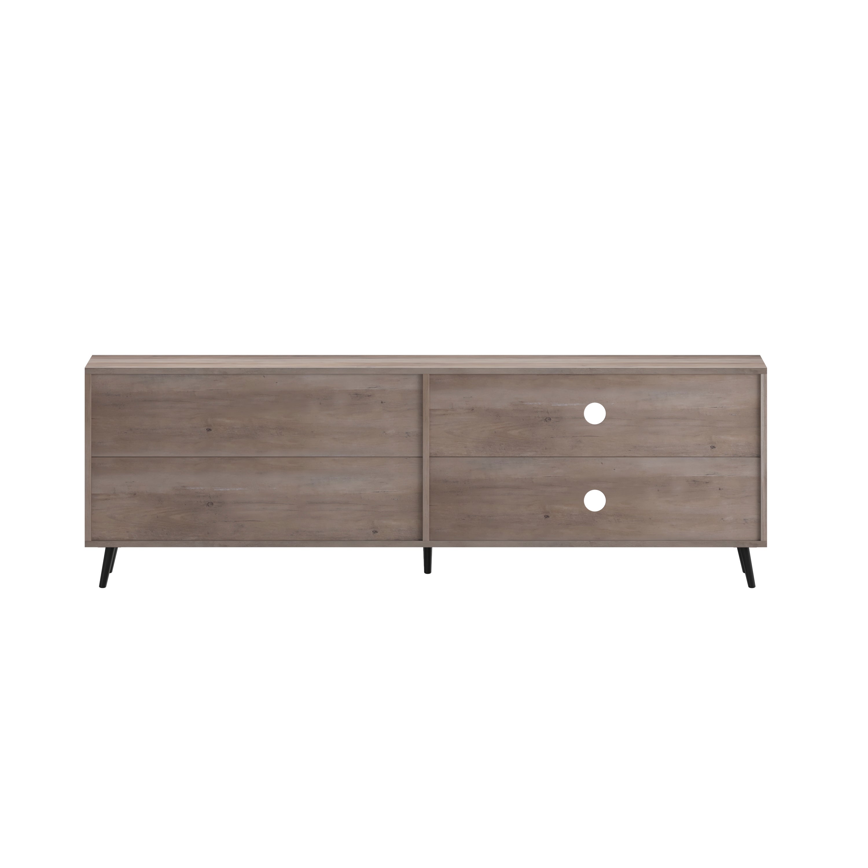 Nelson 65" Mid Century Modern TV Stand for up to 60" TV's with Adjustable Shelf and Storage Drawers, Walnut