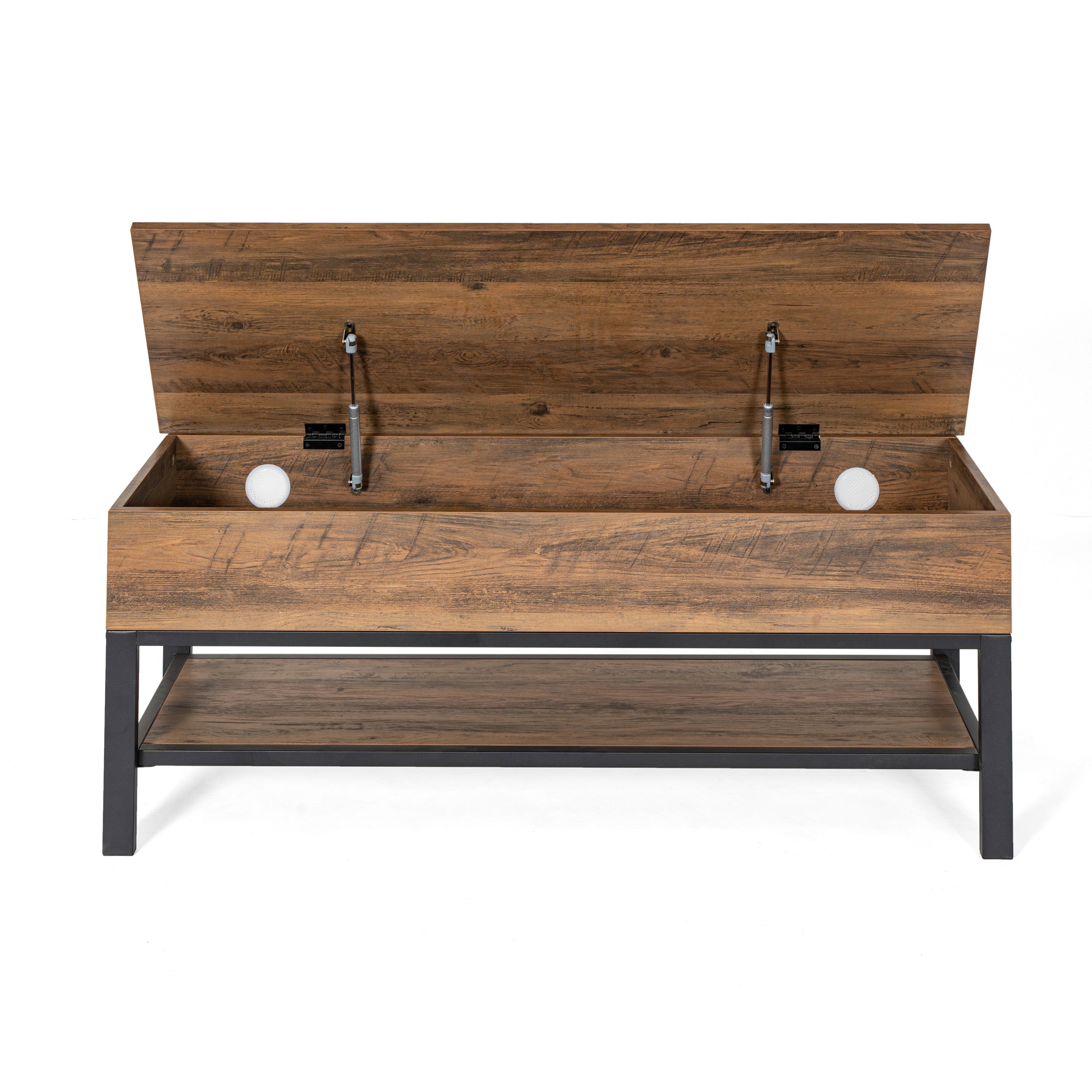 Wyatt Farmhouse Entryway Storage Bench with Lower Shelf Perfect for Entryway, Mudroom, or Bedroom in Rustic Oak