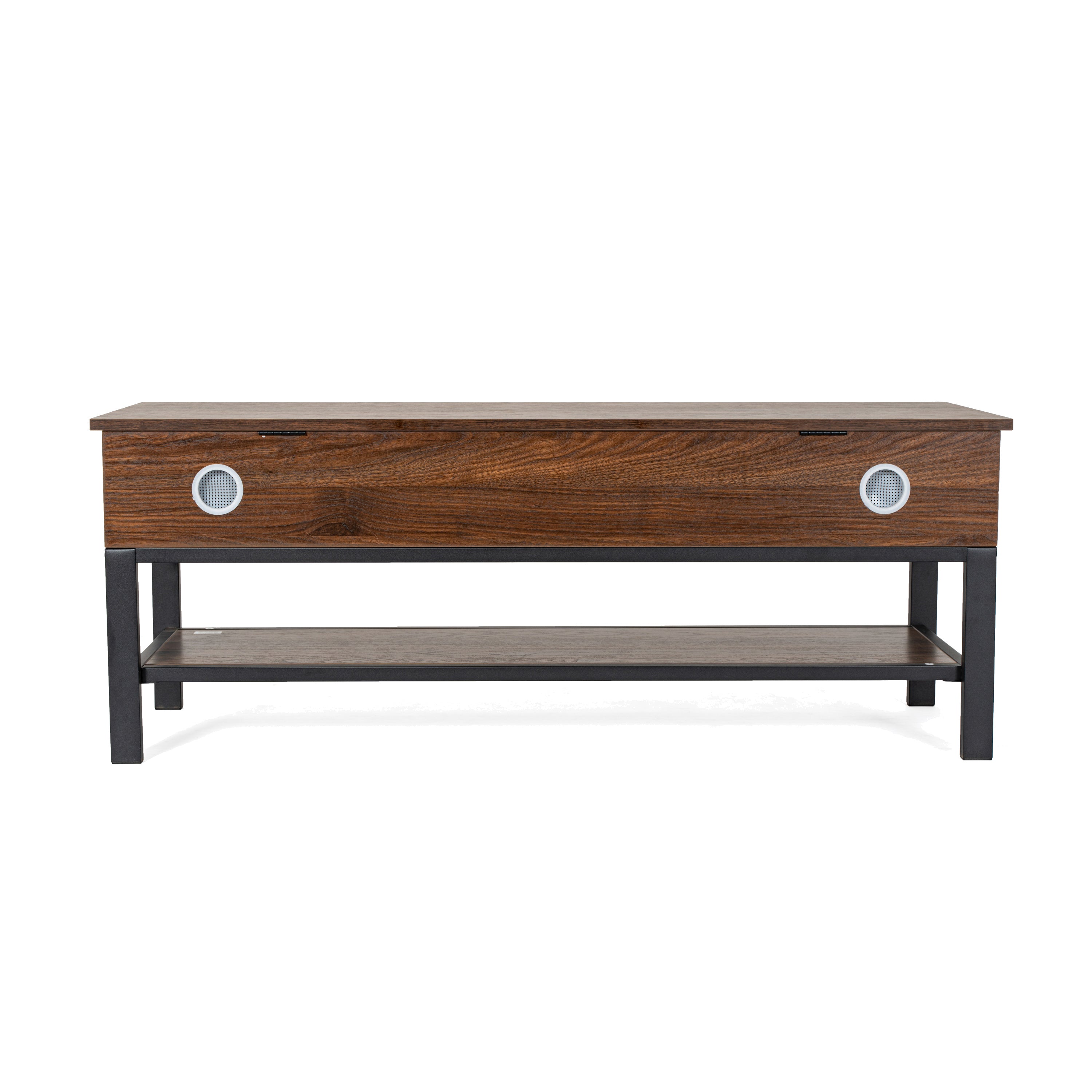 Wyatt Farmhouse Entryway Storage Bench with Lower Shelf Perfect for Entryway, Mudroom, or Bedroom in Walnut